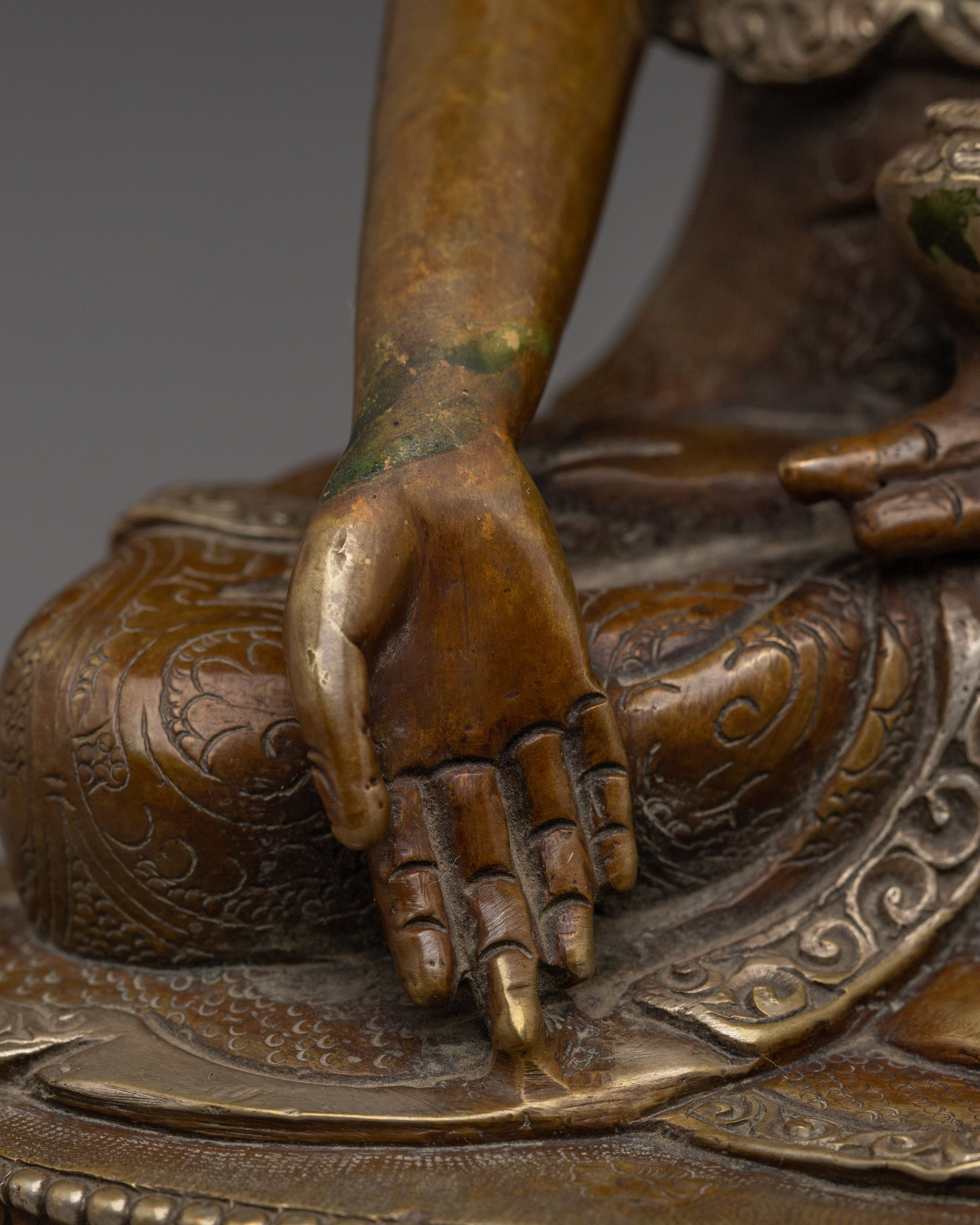 Oxidized Five Buddha Set Statue | Five Dhyani Buddha Artwork