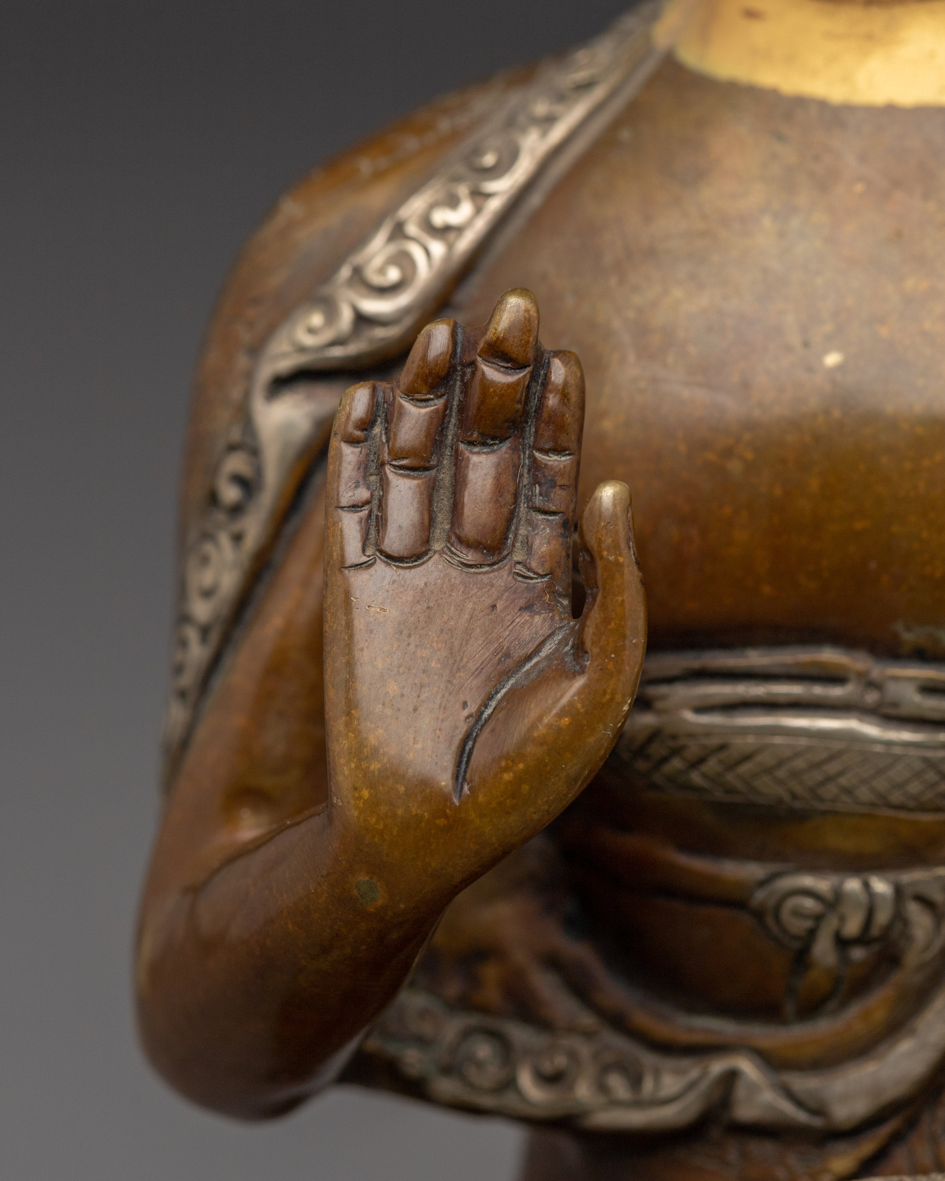 Oxidized Five Buddha Set Statue | Five Dhyani Buddha Artwork