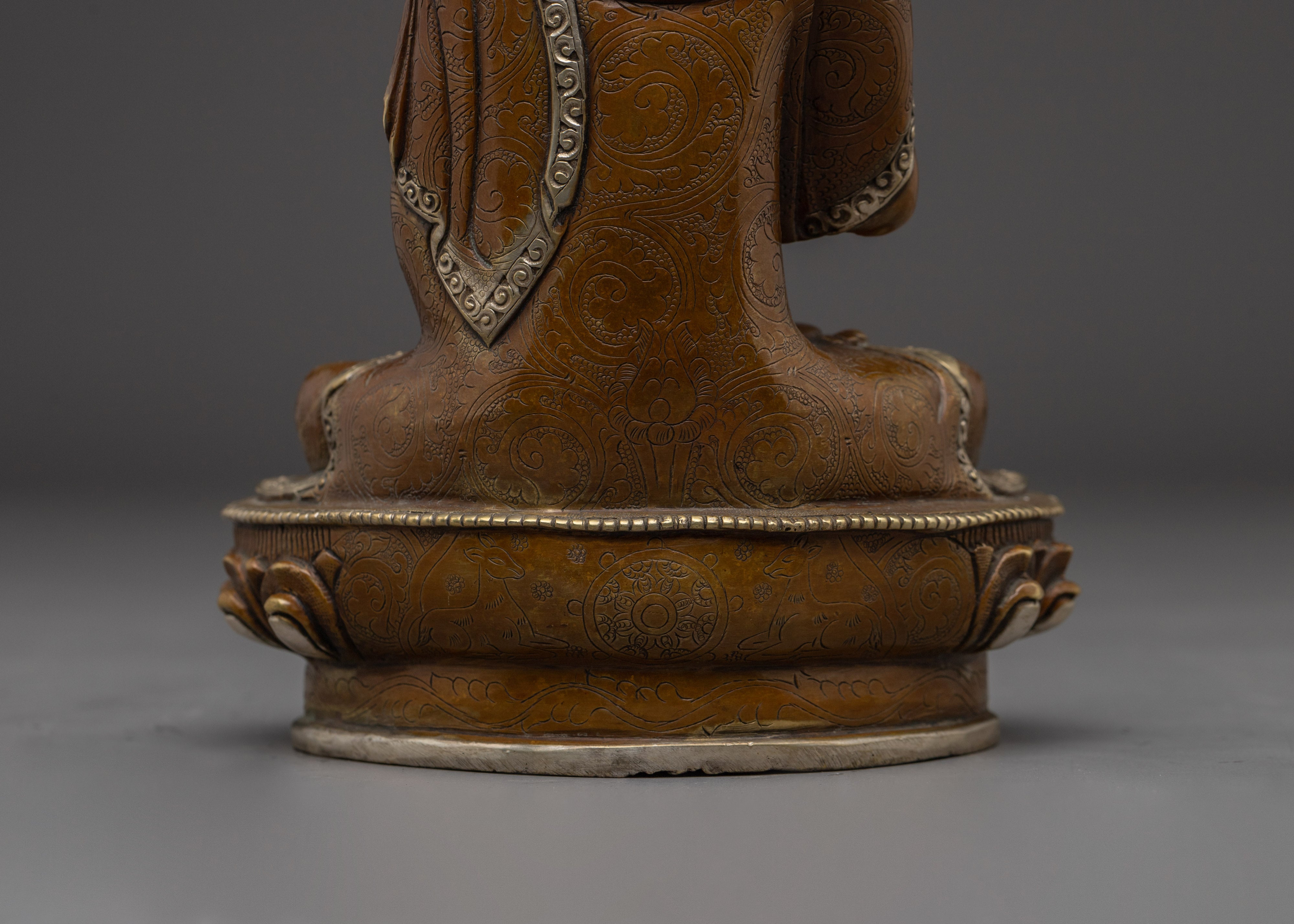 Oxidized Five Buddha Set Statue | Five Dhyani Buddha Artwork