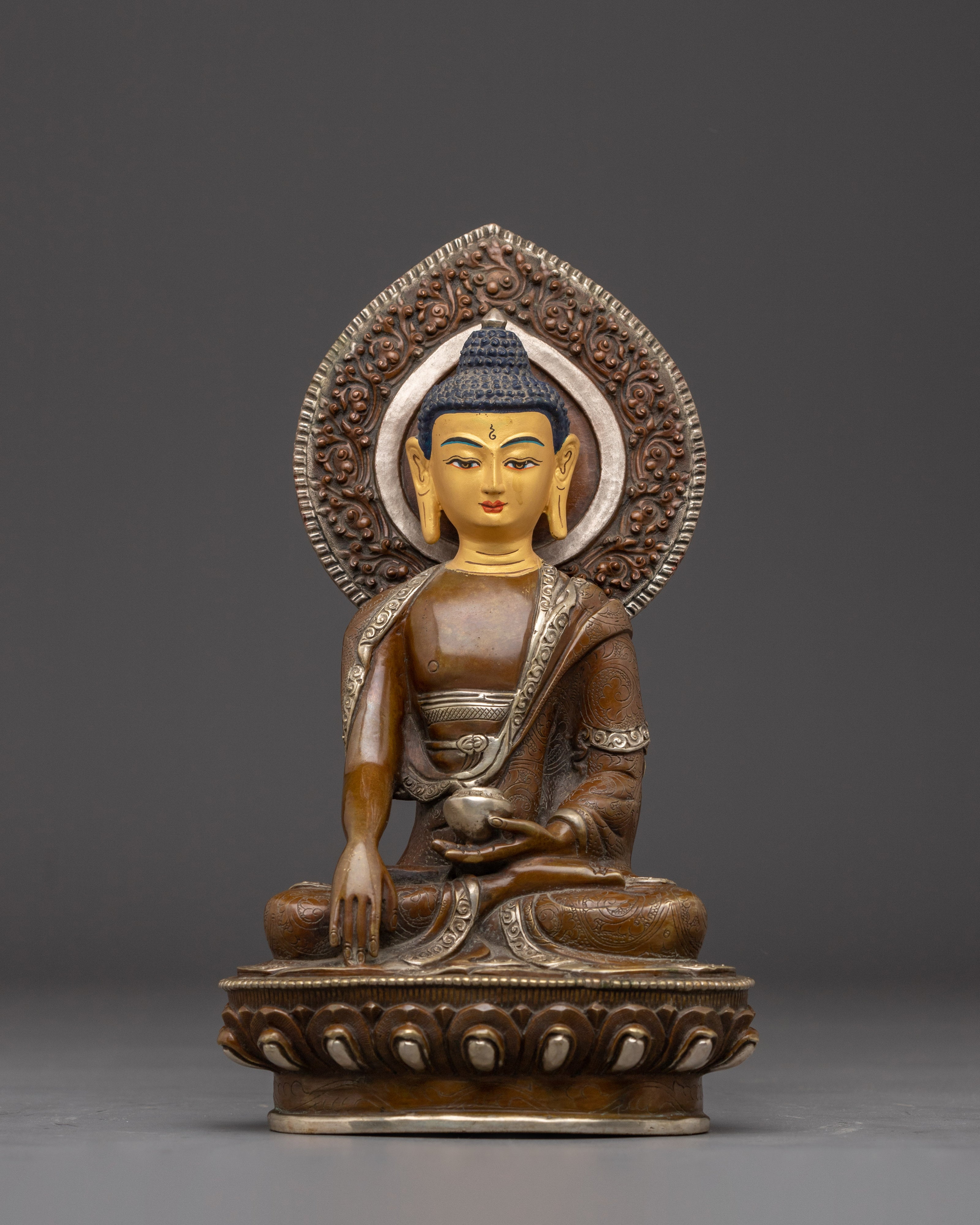 Oxidized Five Buddha Set Statue | Five Dhyani Buddha Artwork