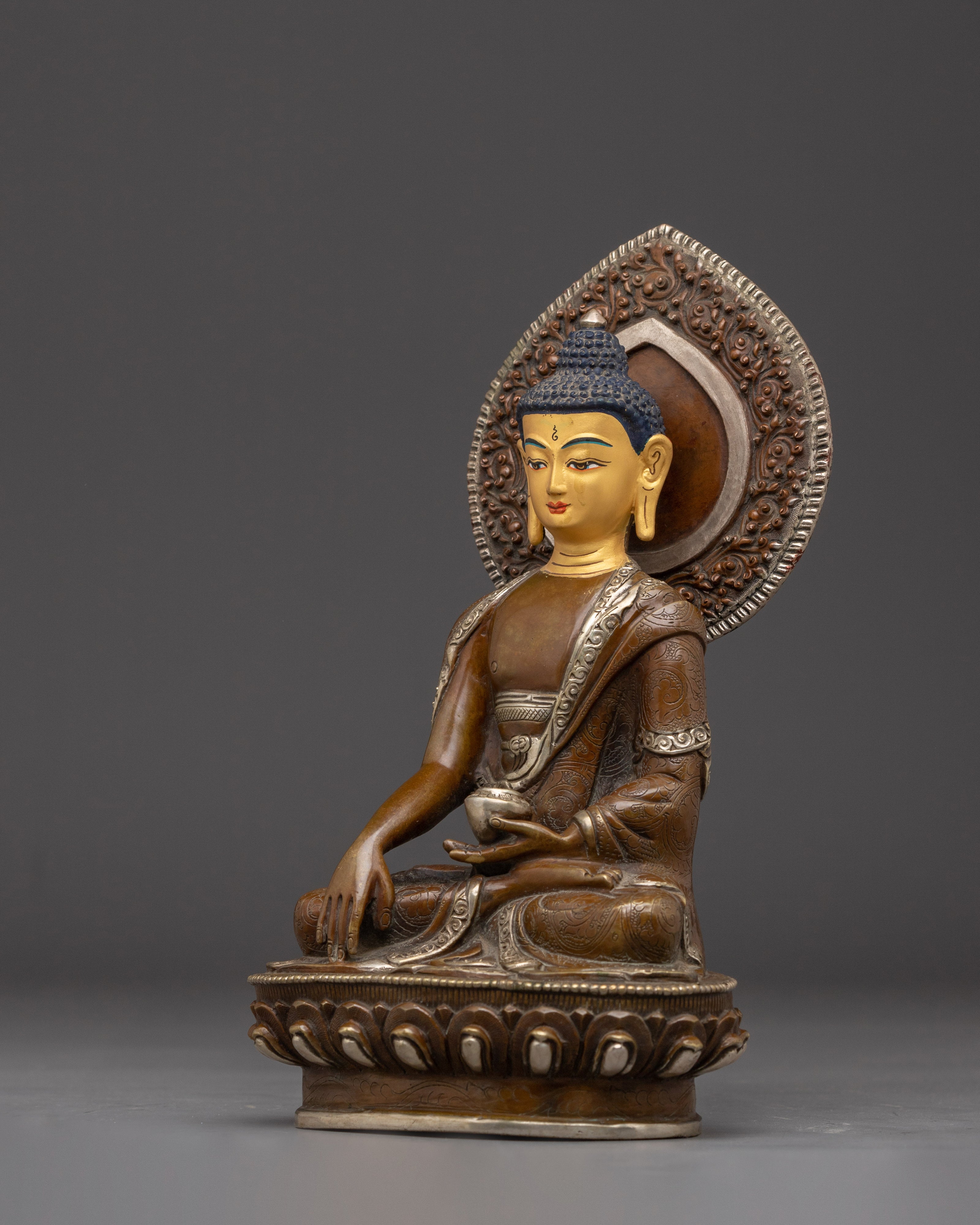 Oxidized Five Buddha Set Statue | Five Dhyani Buddha Artwork