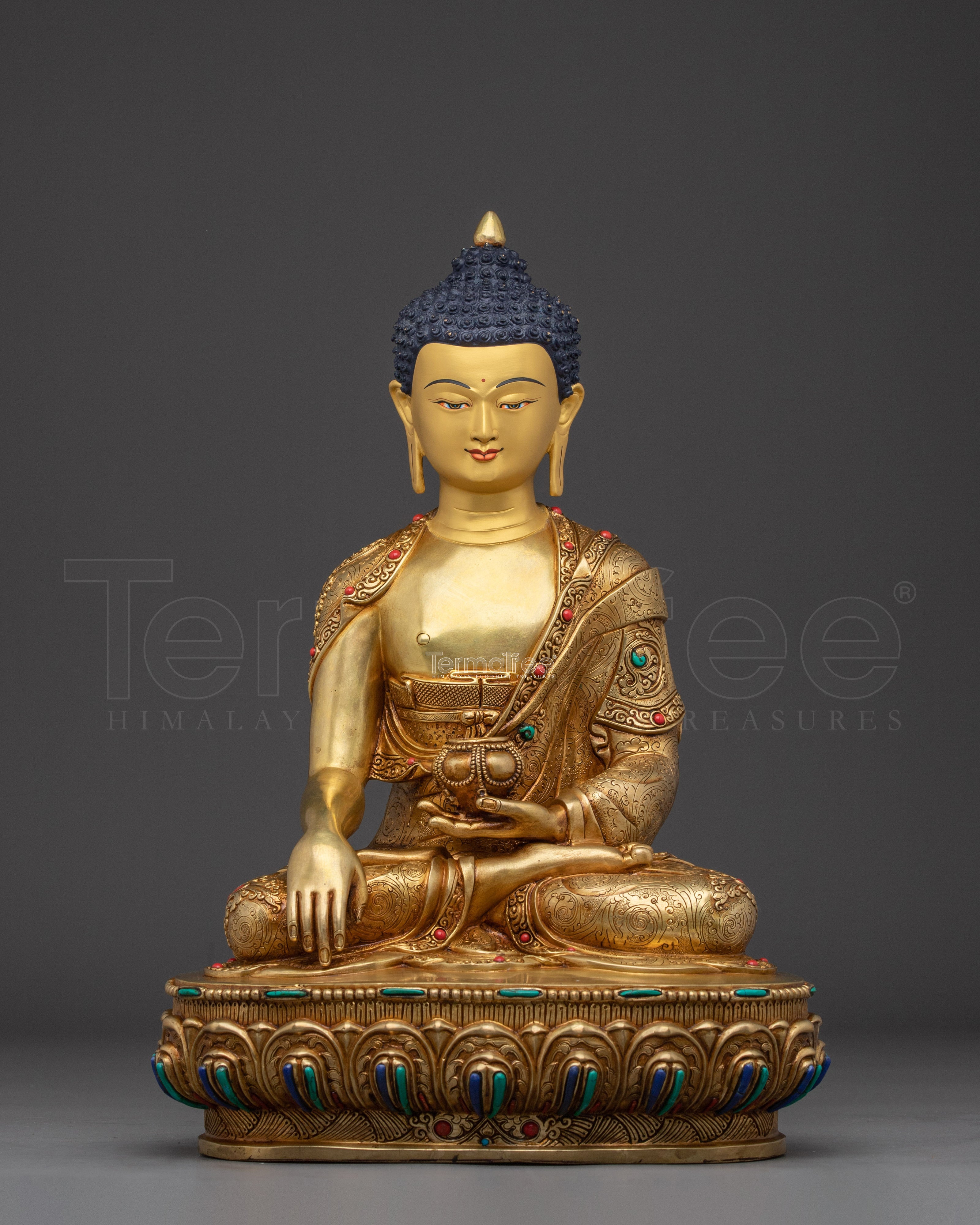 Handcrafted Golden Shakyamuni Buddha Artwork | Symbol of Enlightenment