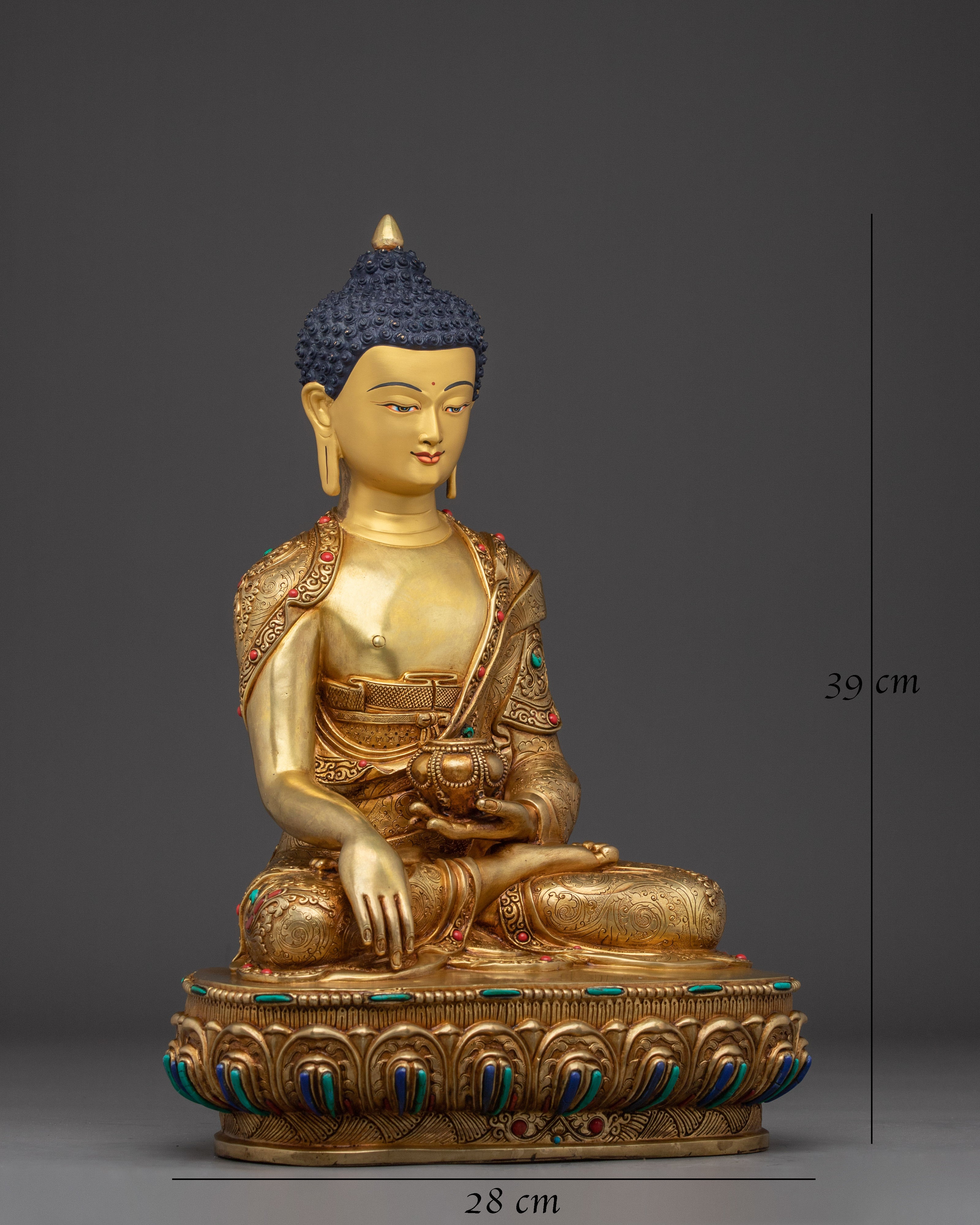 Handcrafted Golden Shakyamuni Buddha Artwork