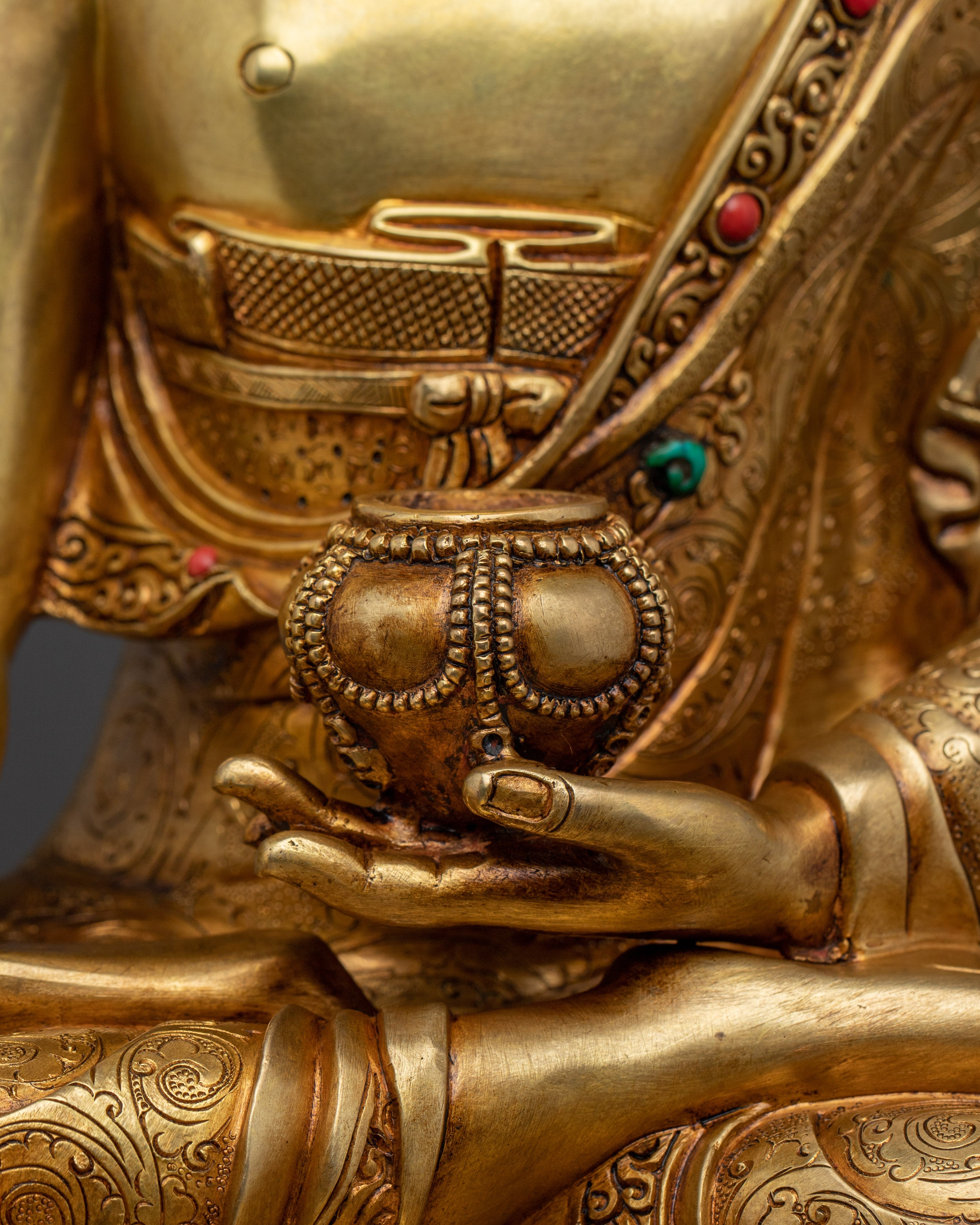 Handcrafted Golden Shakyamuni Buddha Artwork | Symbol of Enlightenment