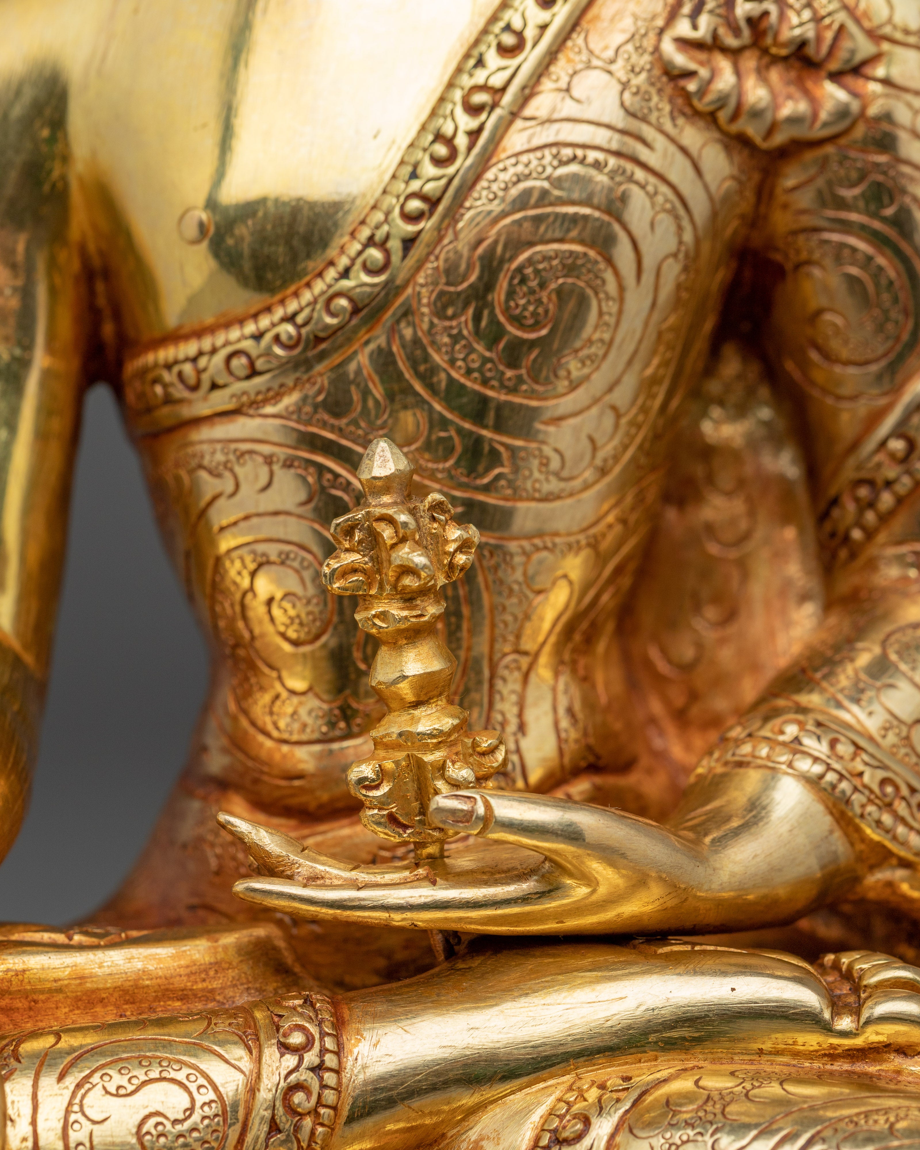Golden Mitrupga Statue | Akshobhya Buddha Artwork