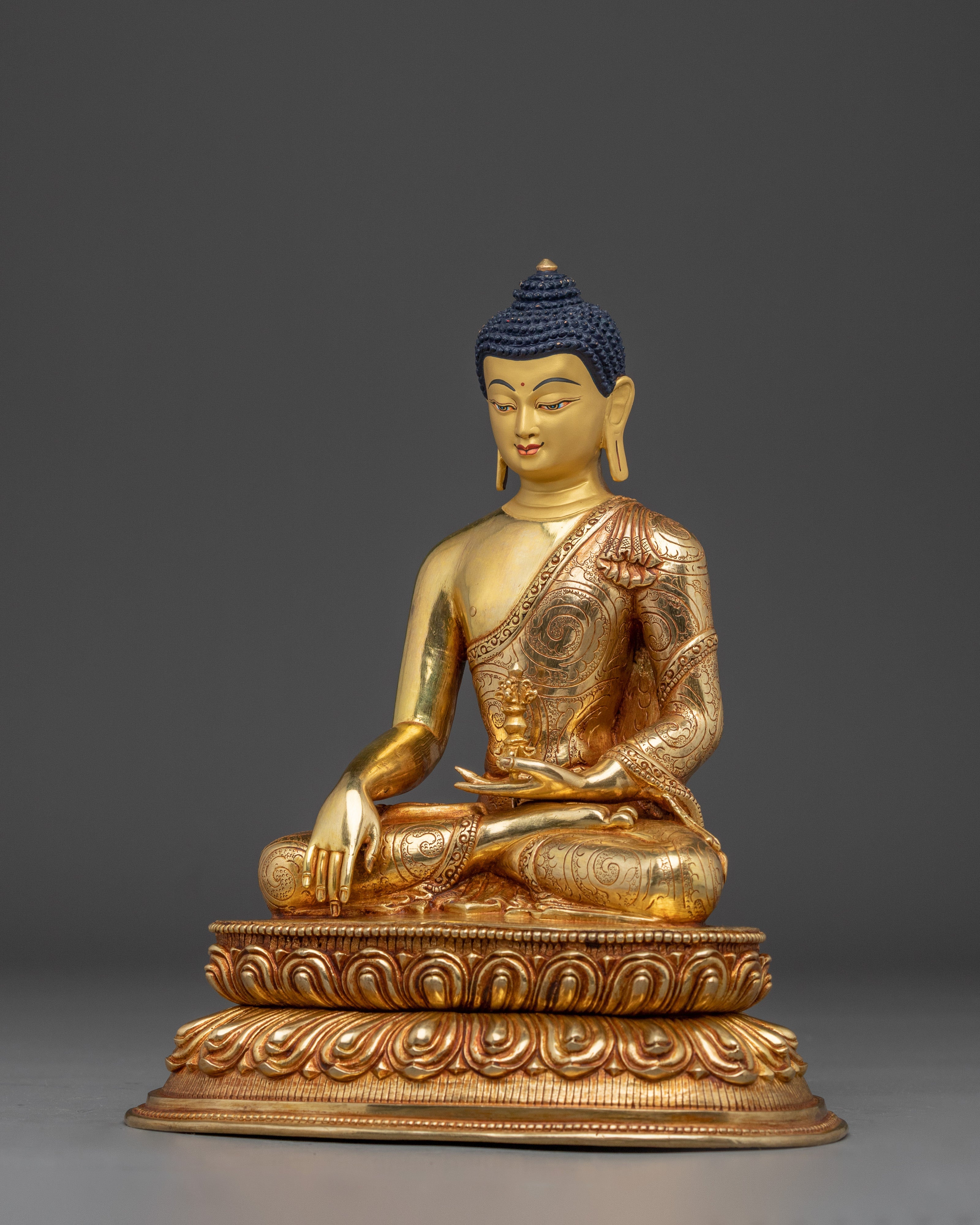Golden Mitrupga Statue | Akshobhya Buddha Artwork