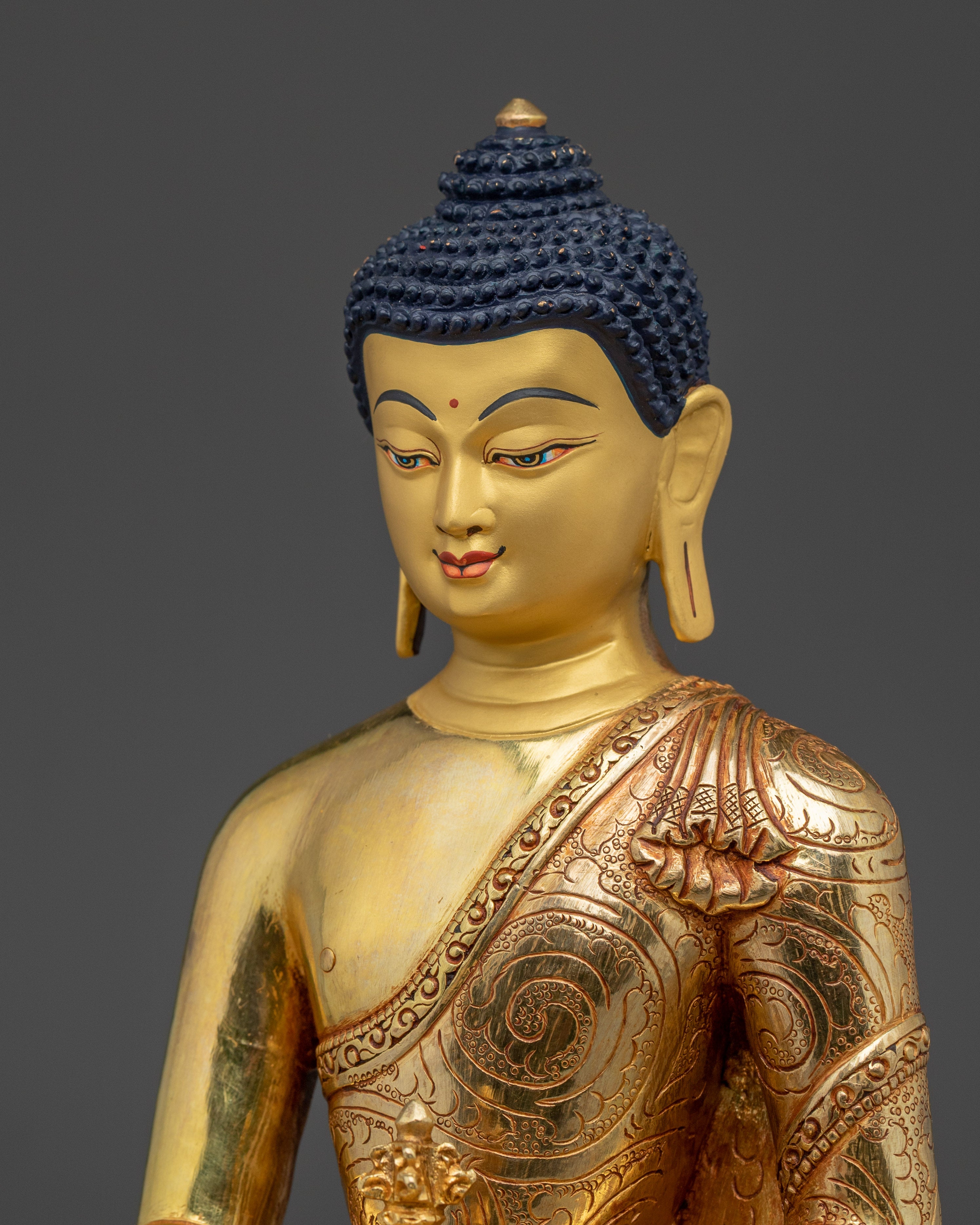 Golden Mitrupga Statue | Akshobhya Buddha Artwork