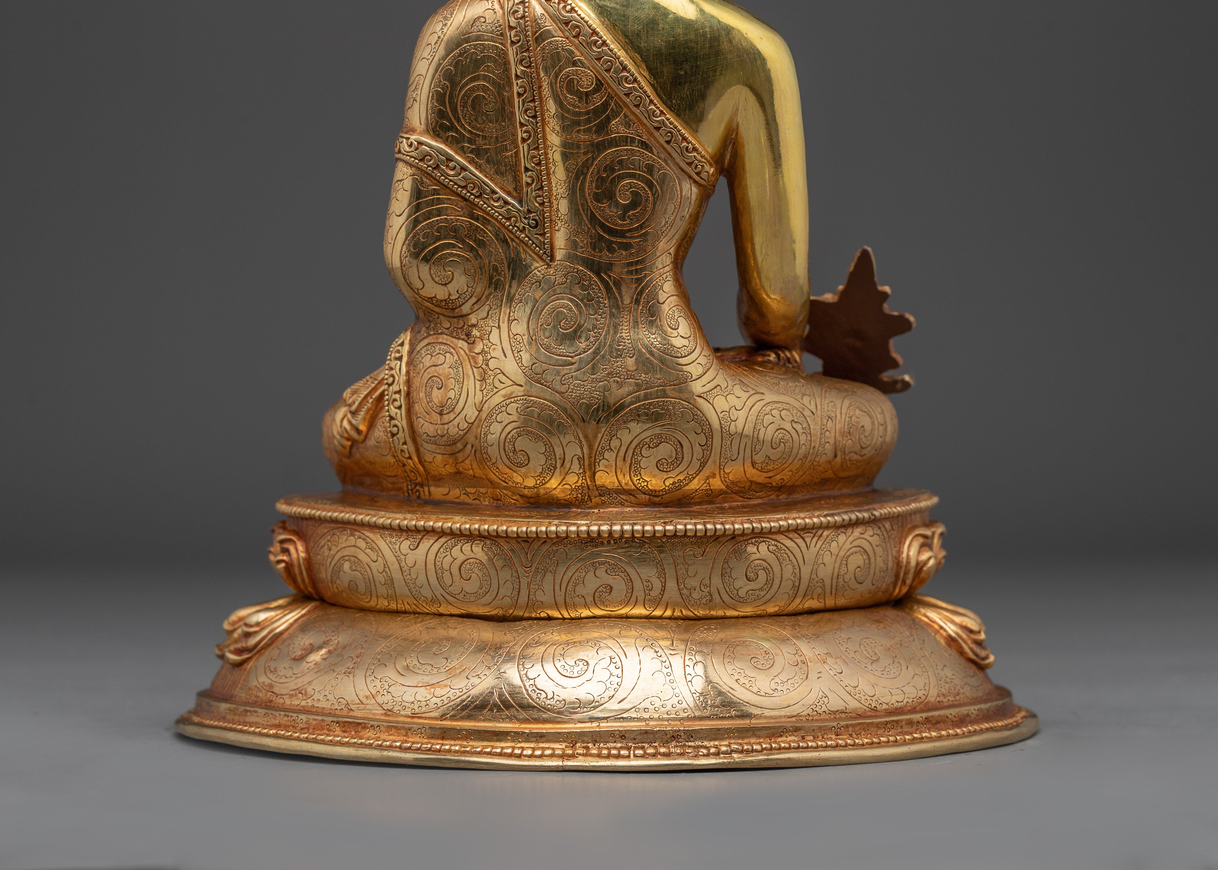 Supreme Healer Medicine Buddha Golden Statue for Healing and Meditation