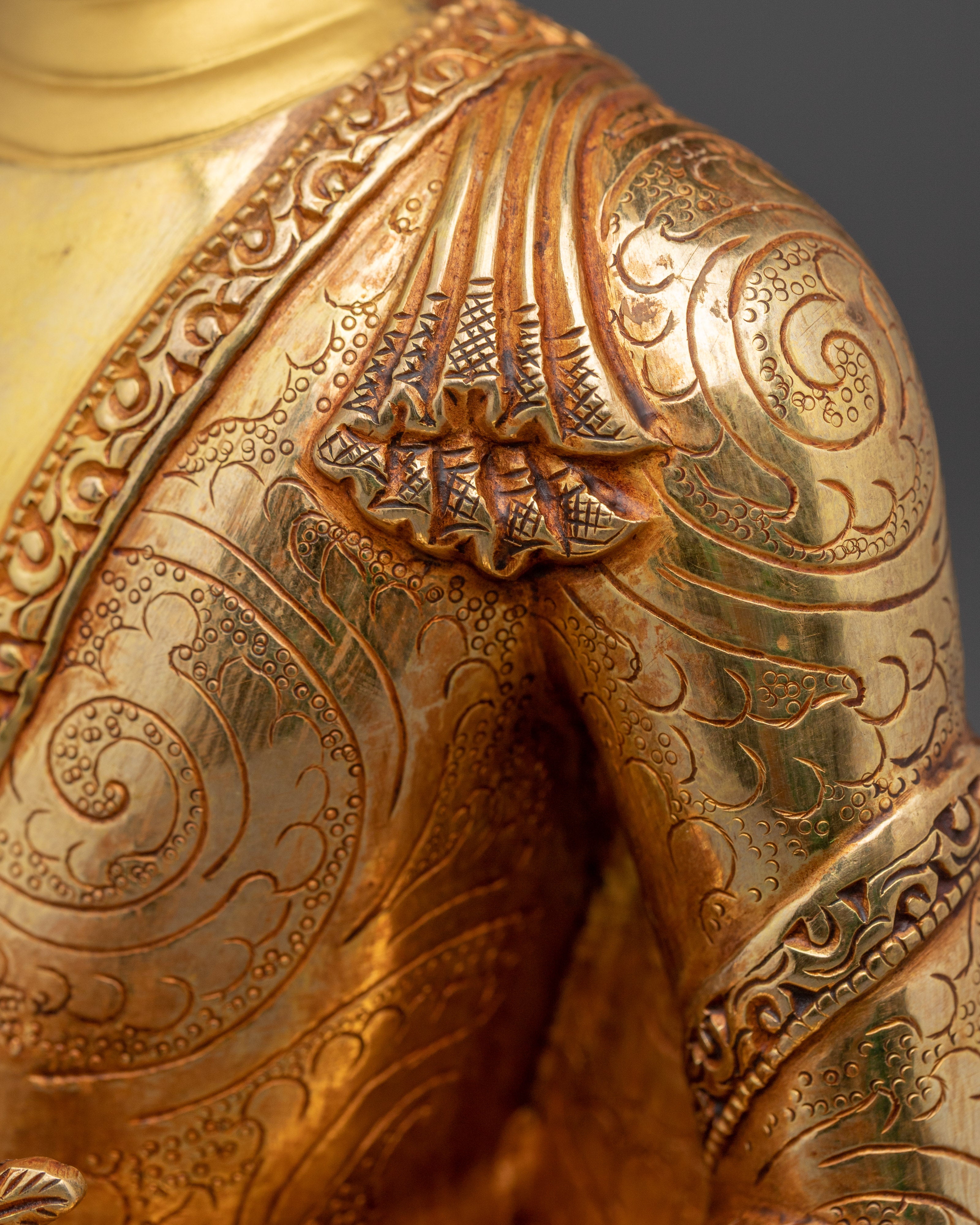 Supreme Healer Medicine Buddha Golden Statue for Healing and Meditation