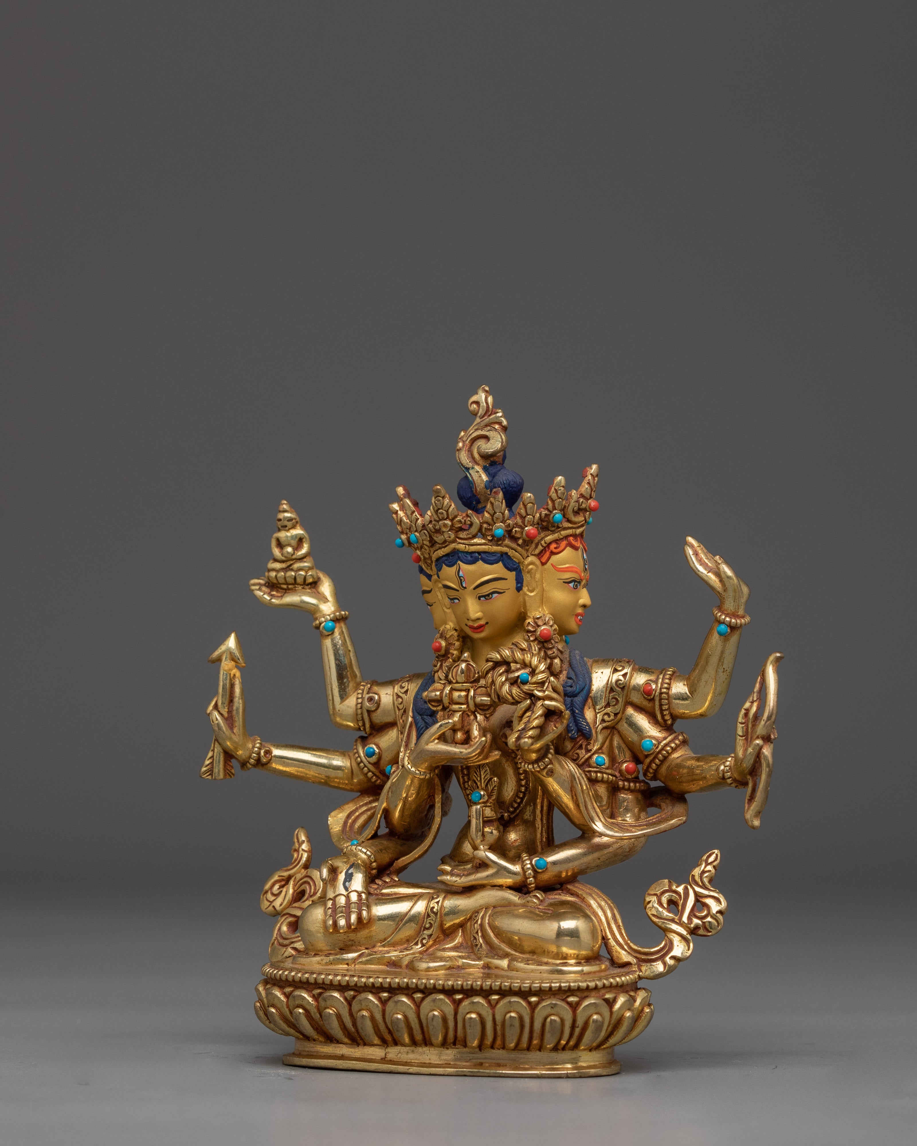 Tibetan Buddhist Deity Namgyalma Copper Statue | Spiritual Protector Sculpture