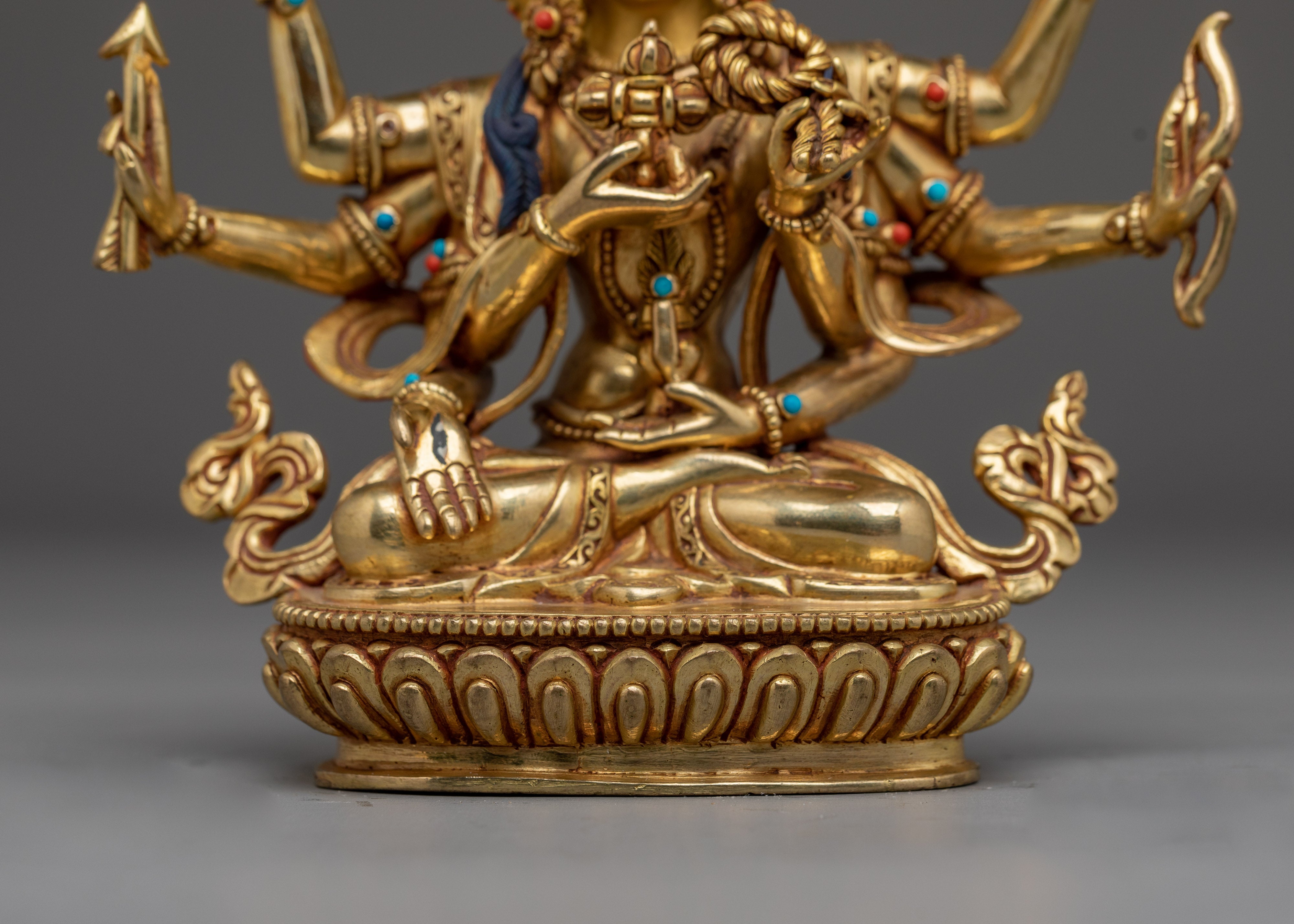 Tibetan Buddhist Deity Namgyalma Copper Statue | Spiritual Protector Sculpture