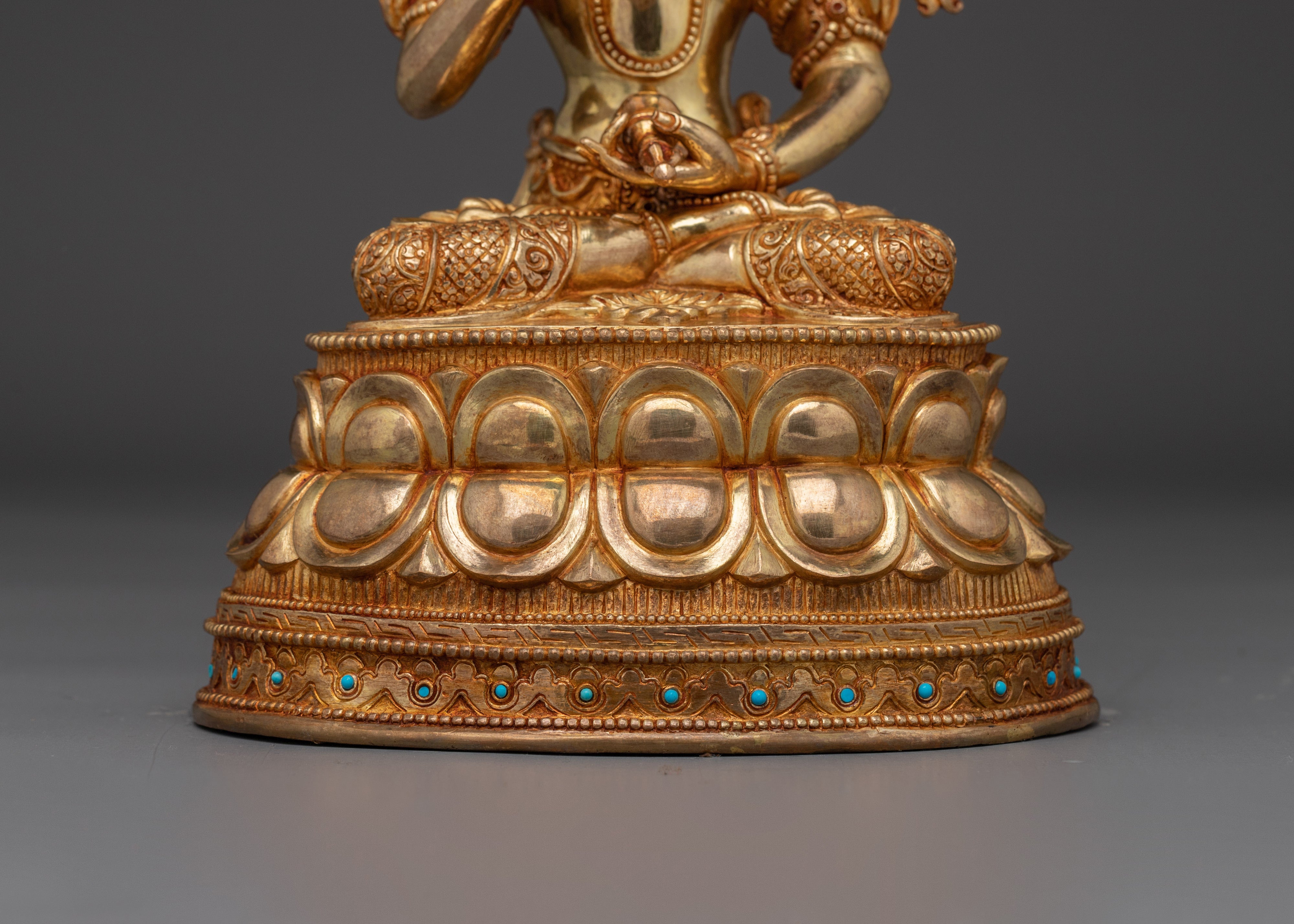 Gold-Gilded Vajrasattva Copper Statue | Meditation & Spiritual Decor