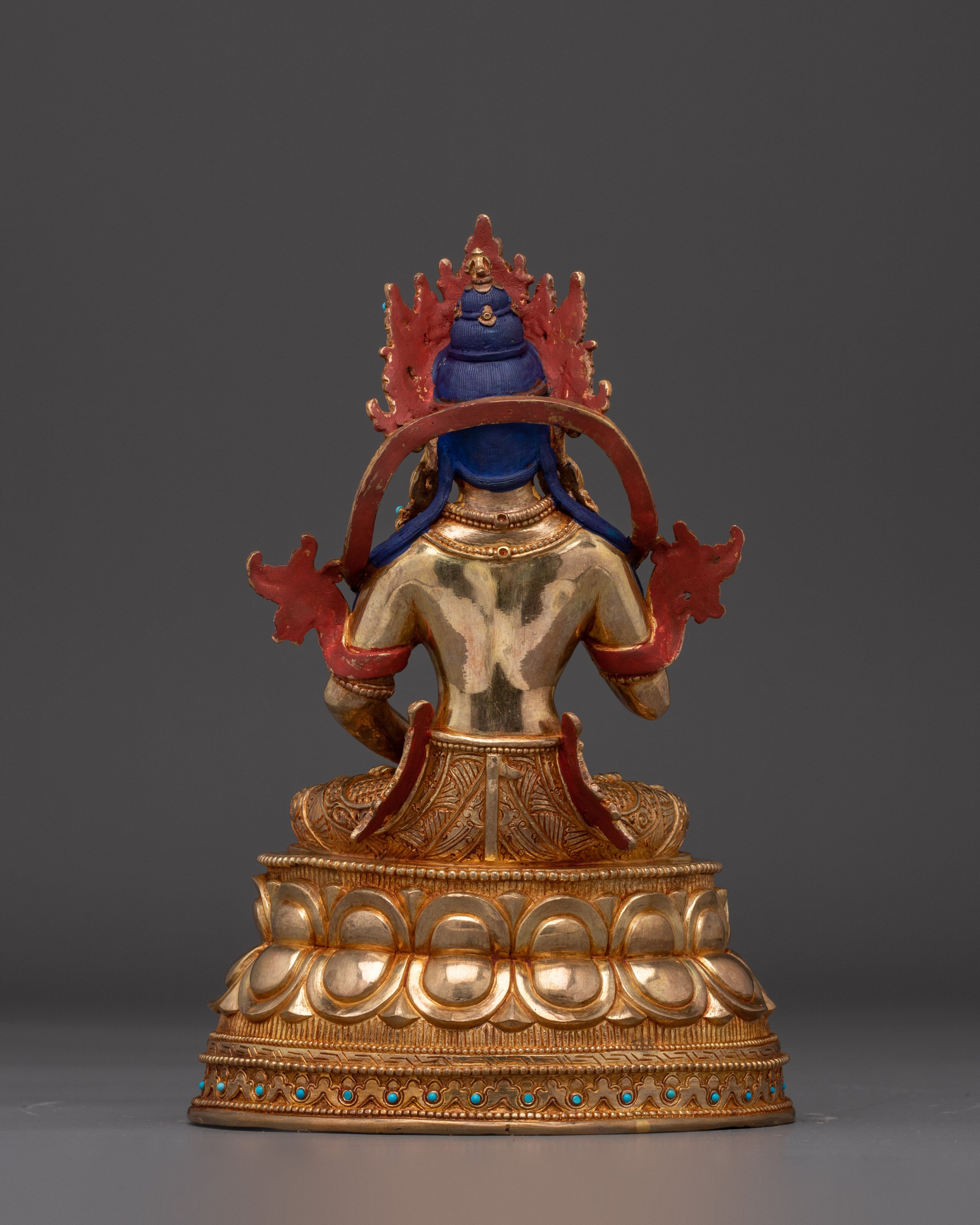 Gold-Gilded Vajrasattva Copper Statue | Meditation & Spiritual Decor