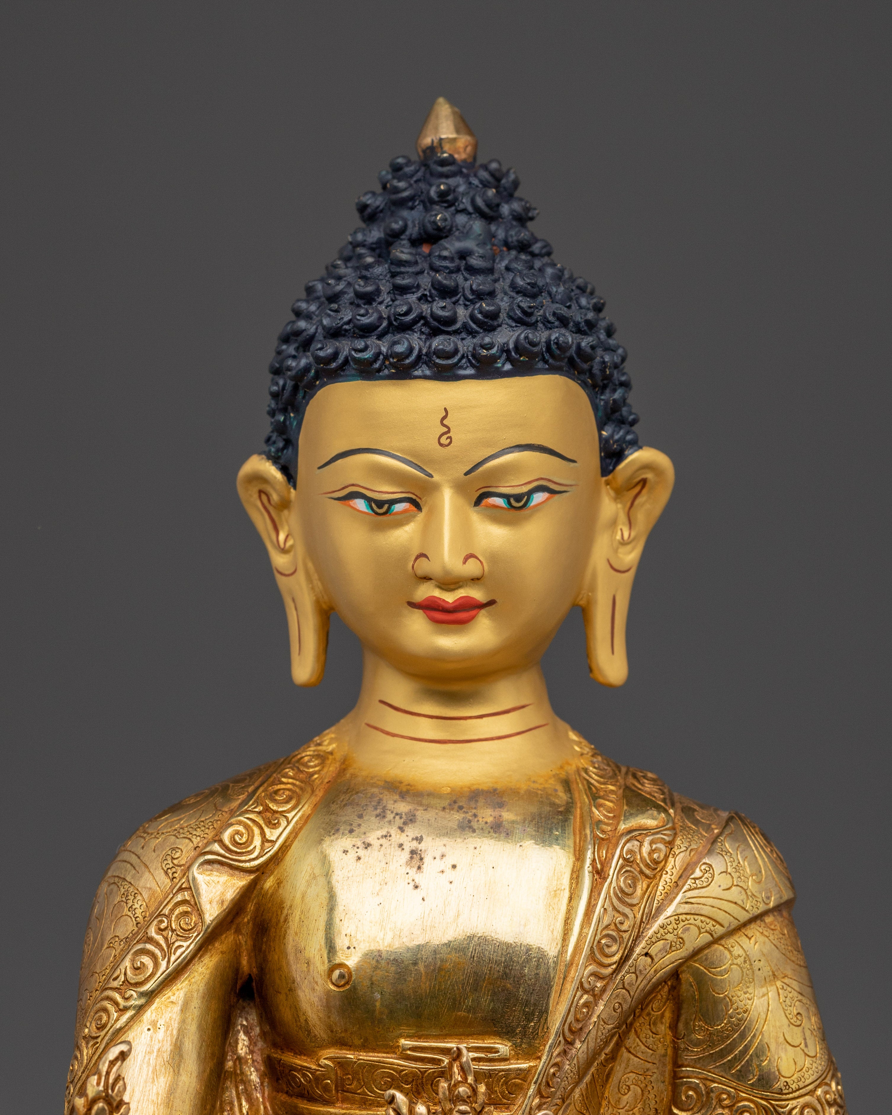 Golden Medicine Buddha Statue | Spiritual Decor Artwork