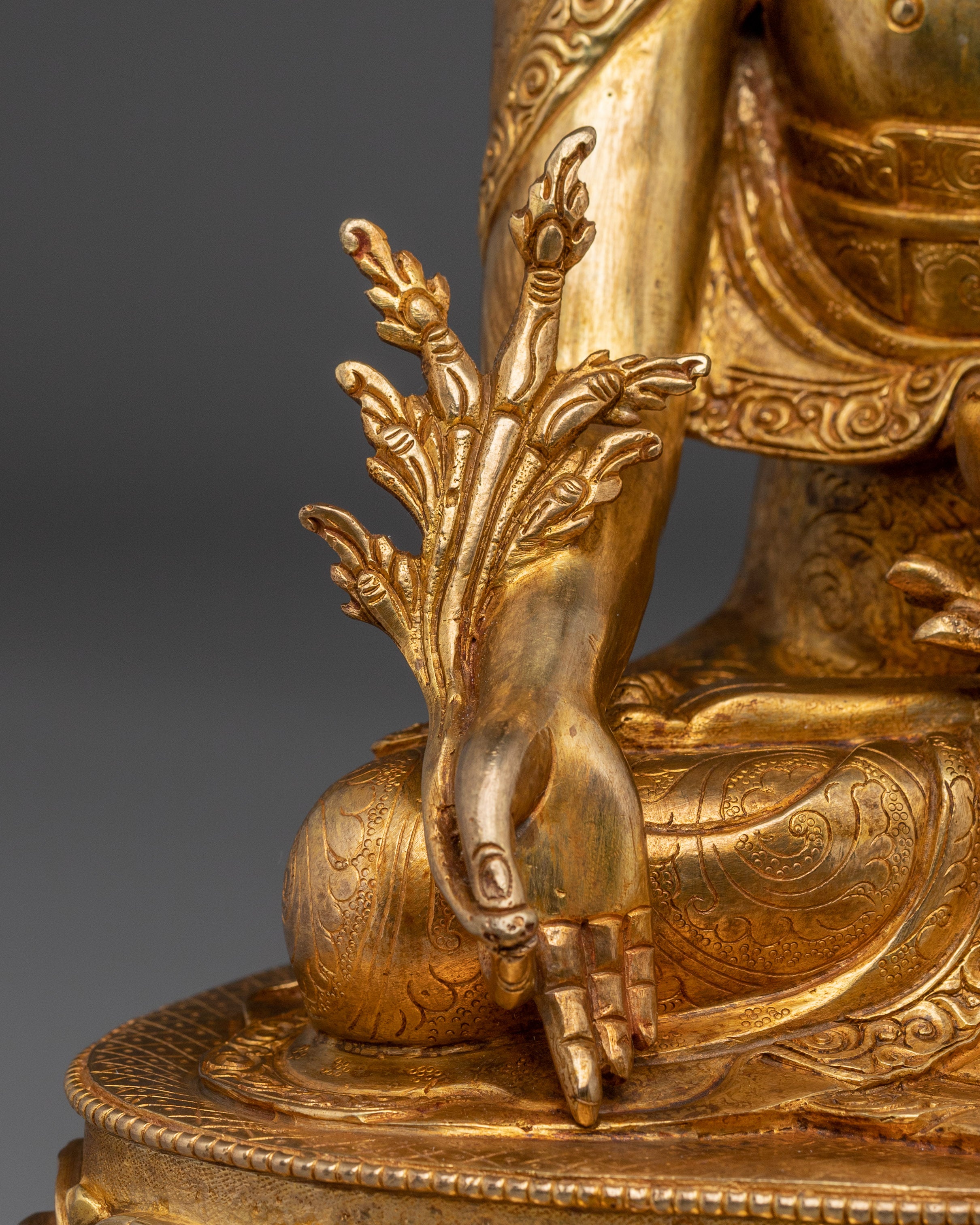 Golden Medicine Buddha Statue | Spiritual Decor Artwork
