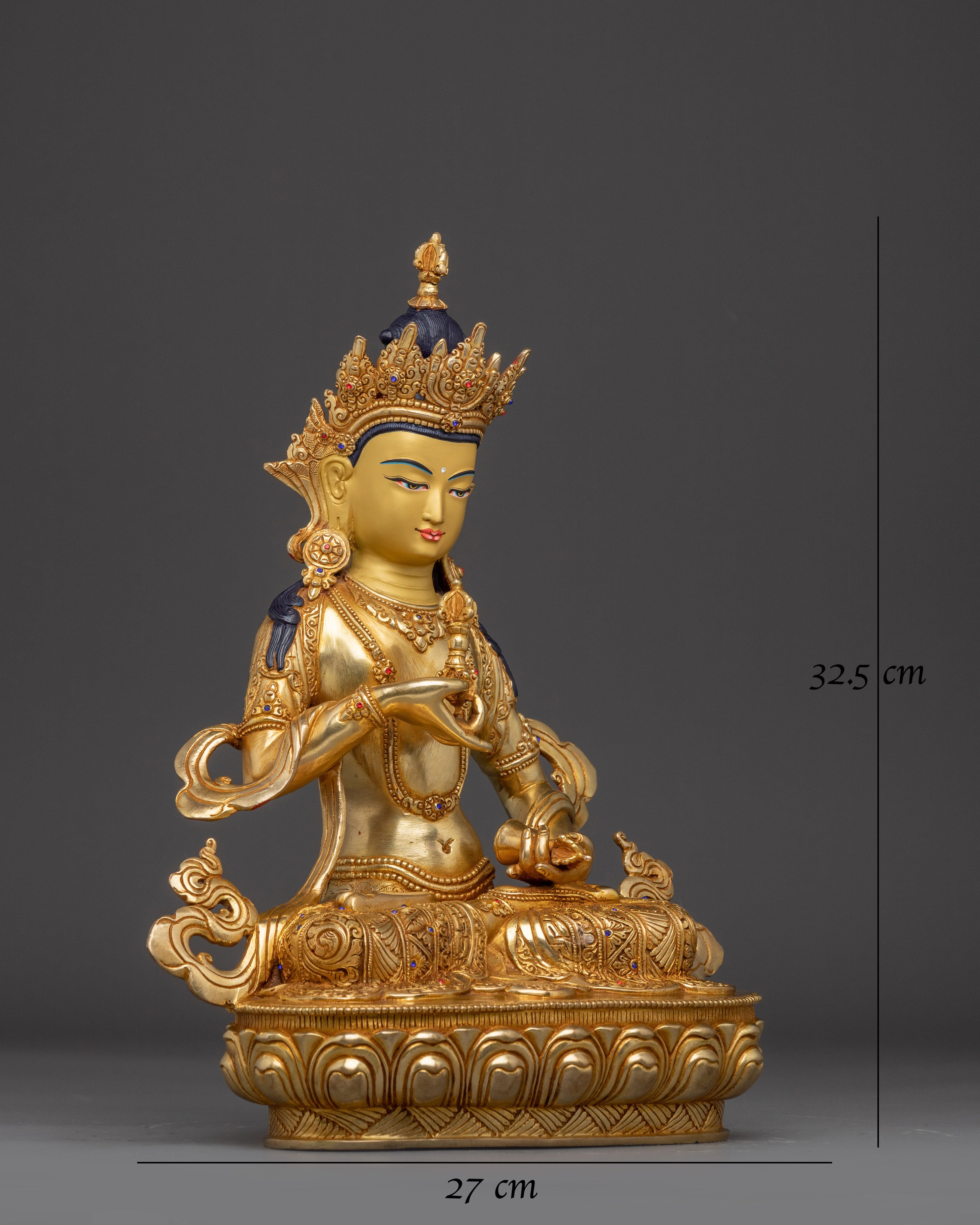 Serene Golden Statue of Dorje Sempa