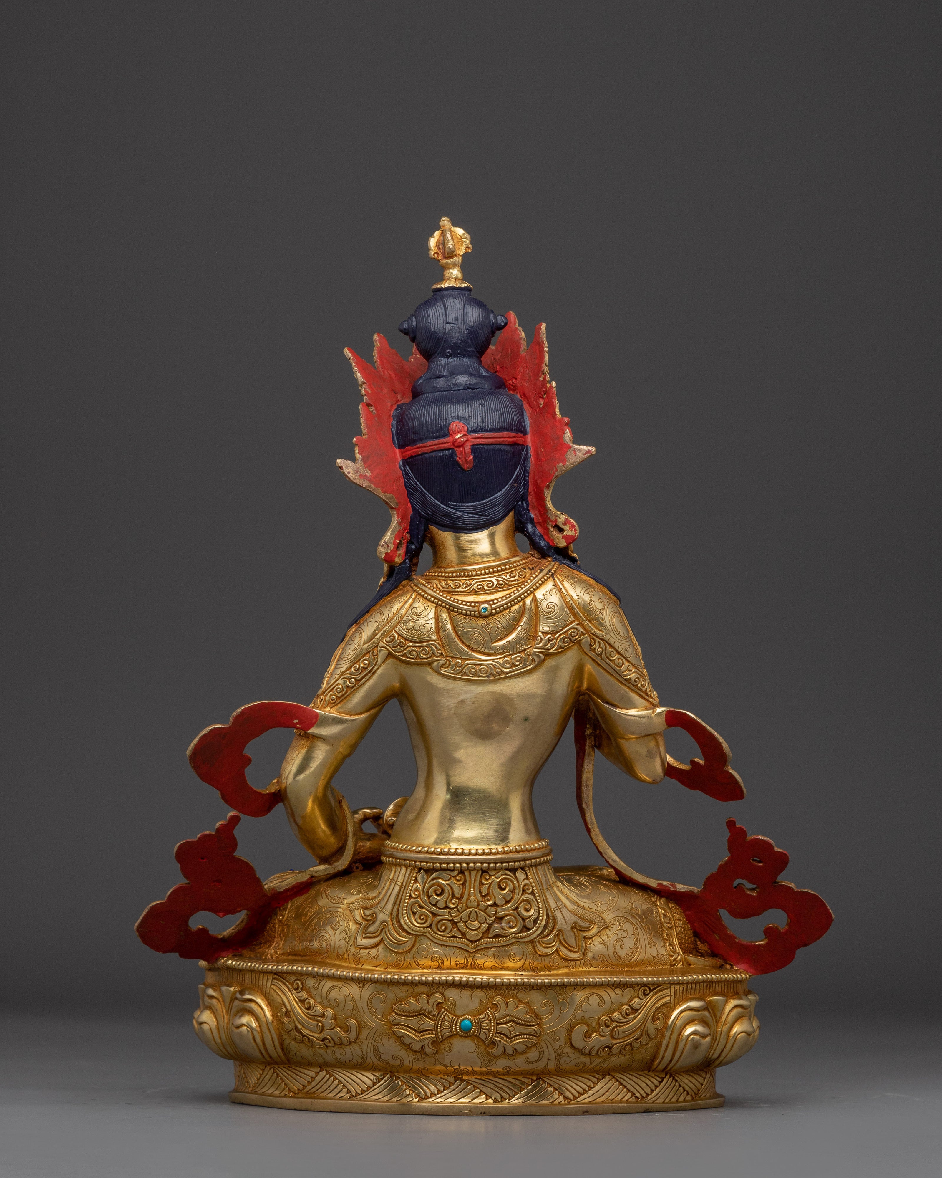 Serene Golden Statue of Dorje Sempa | Deity of Purification and Wisdom
