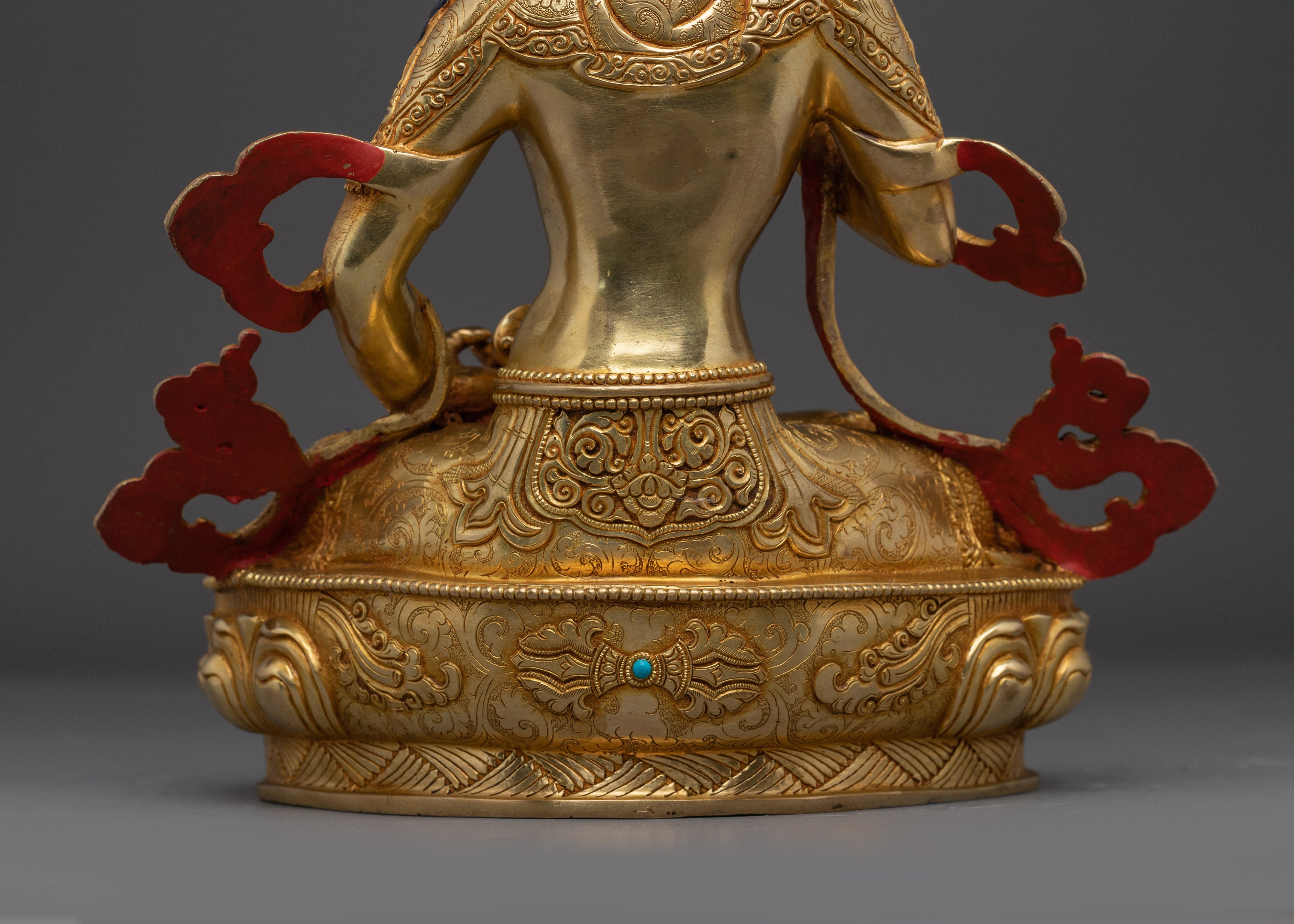 Serene Golden Statue of Dorje Sempa | Deity of Purification and Wisdom