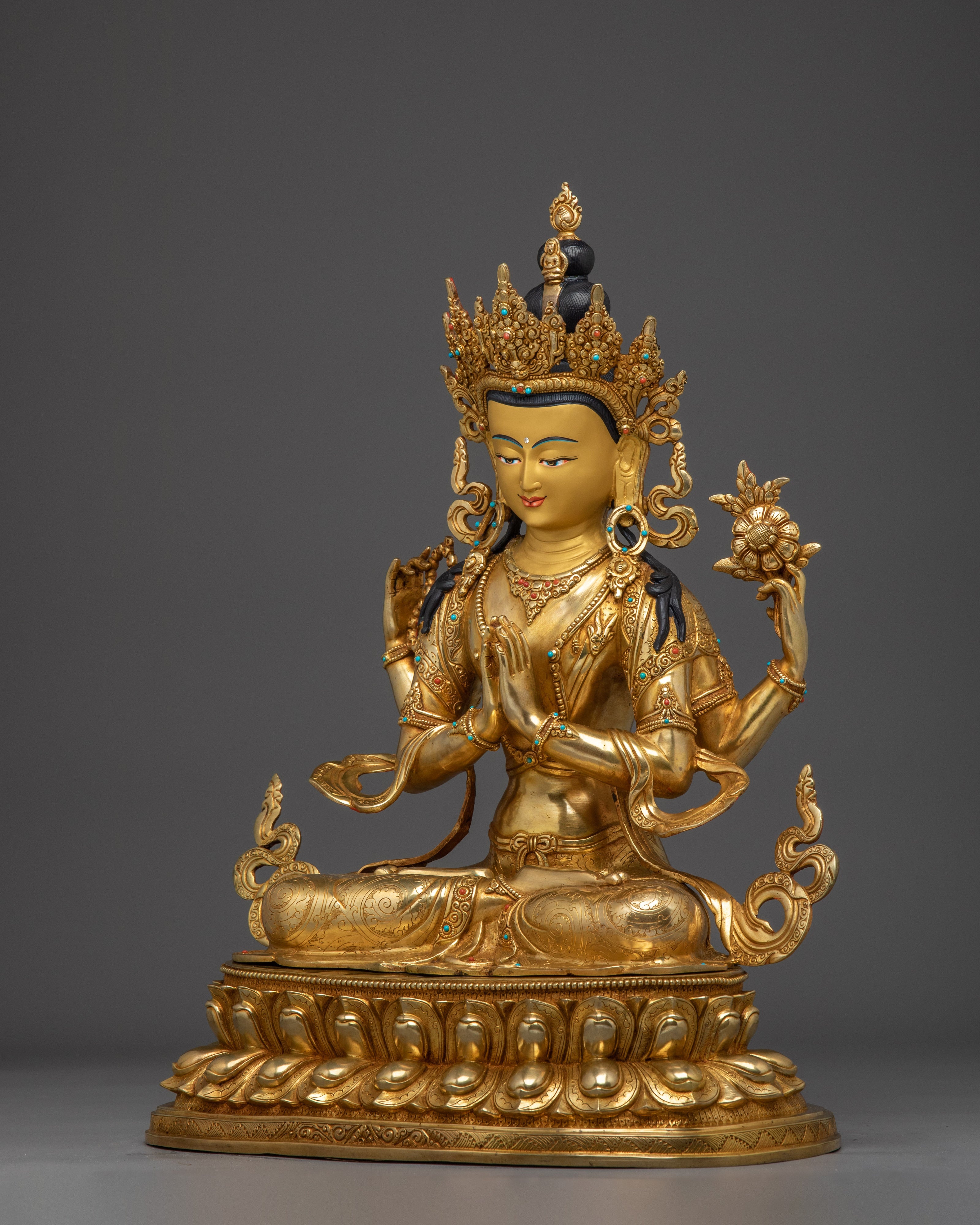 Embodiment of Compassion Chenrezig Art | Avalokiteshvara Figurine