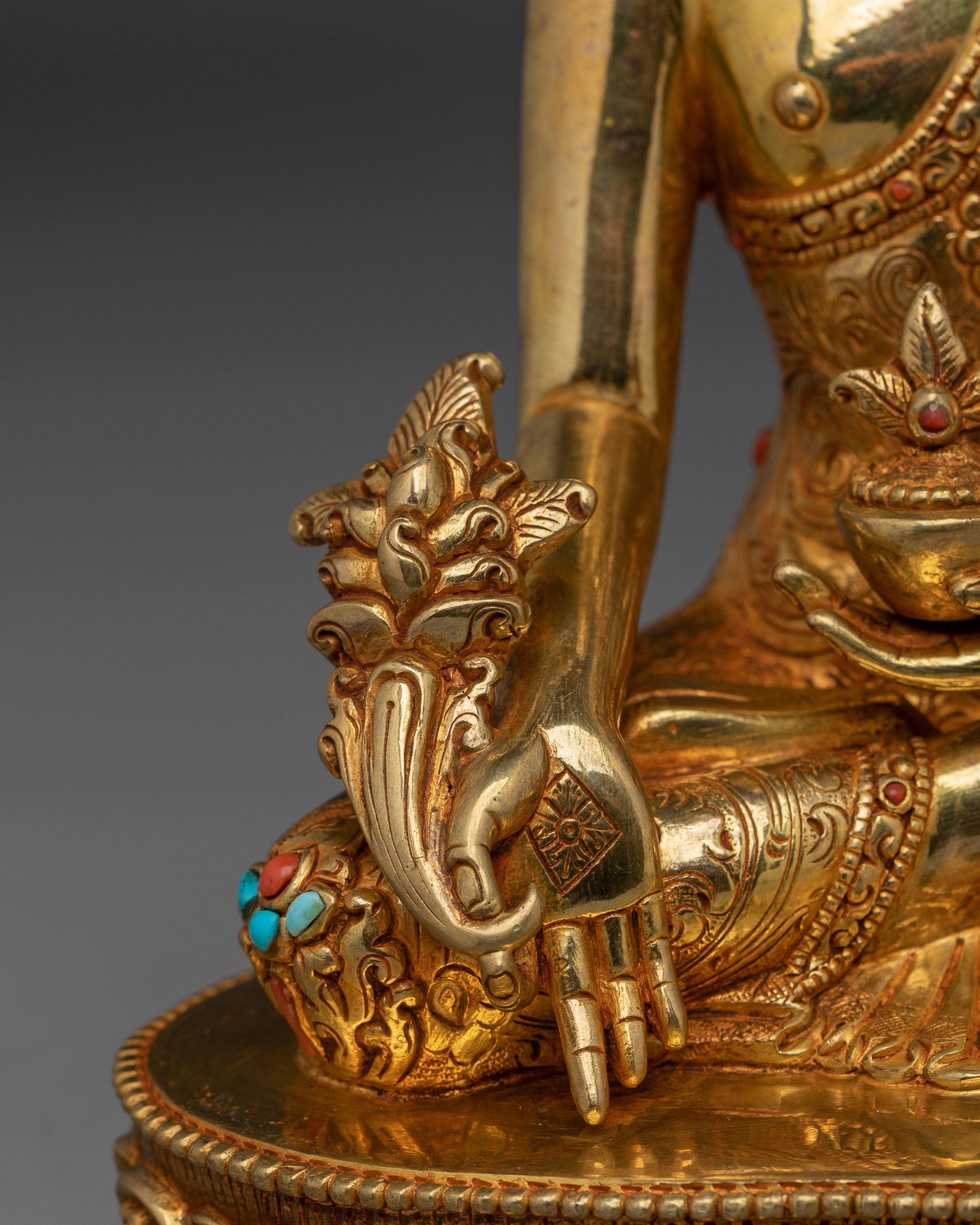 Himalayan Medicine Buddha Handmade Statue | Buddhist Spiritual Decor