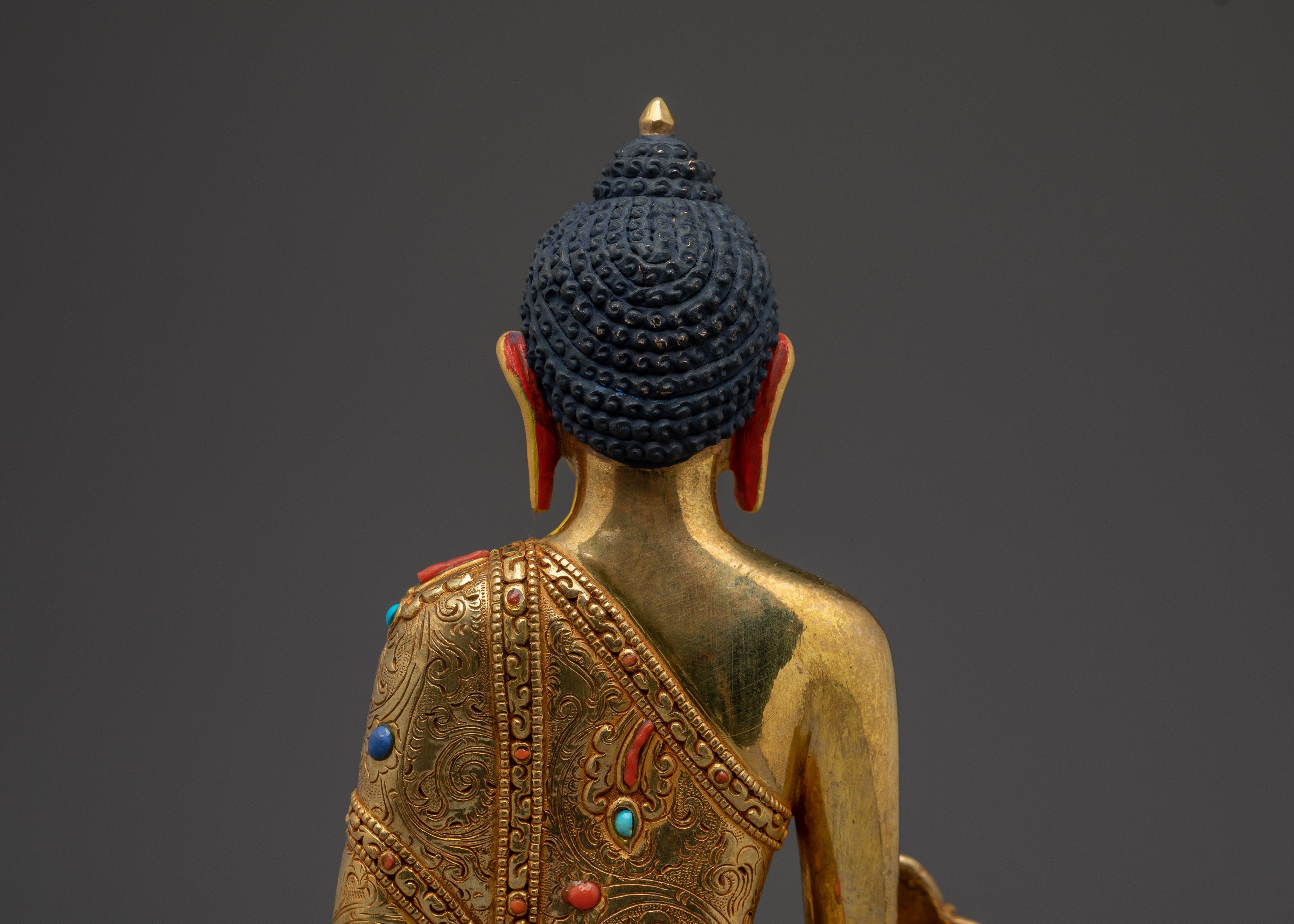 Himalayan Medicine Buddha Handmade Statue | Buddhist Spiritual Decor