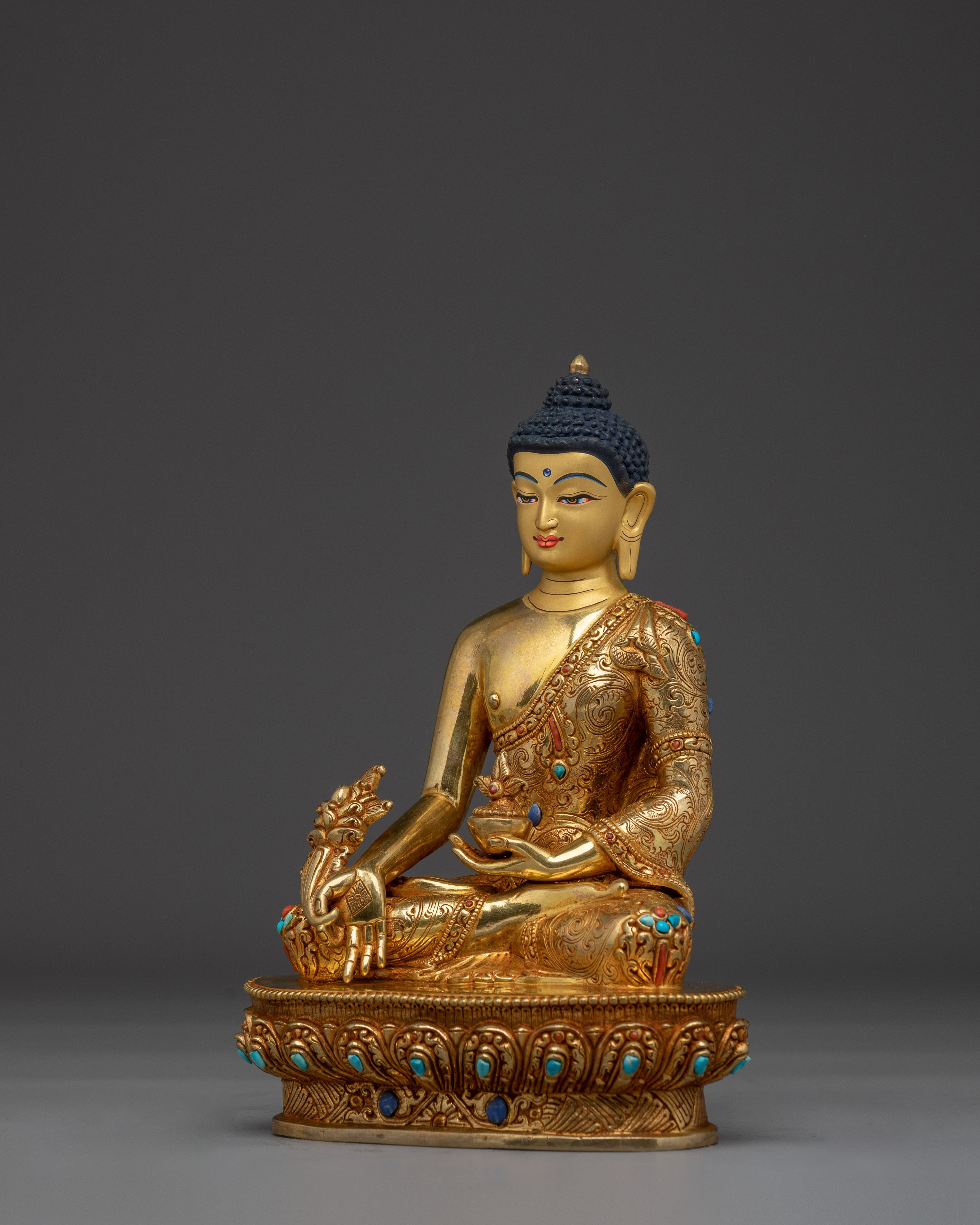 Himalayan Medicine Buddha Handmade Statue | Buddhist Spiritual Decor