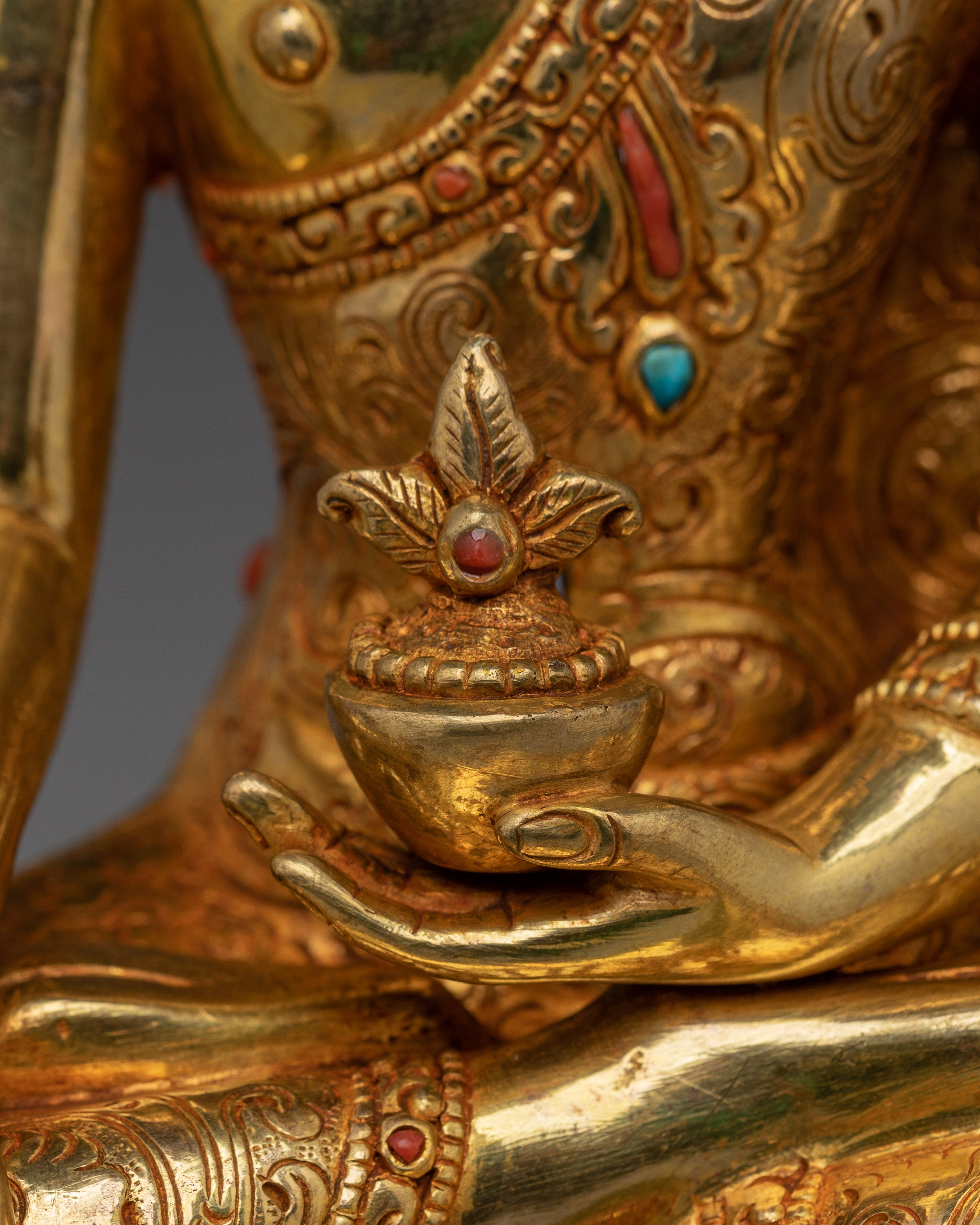 Himalayan Medicine Buddha Handmade Statue | Buddhist Spiritual Decor