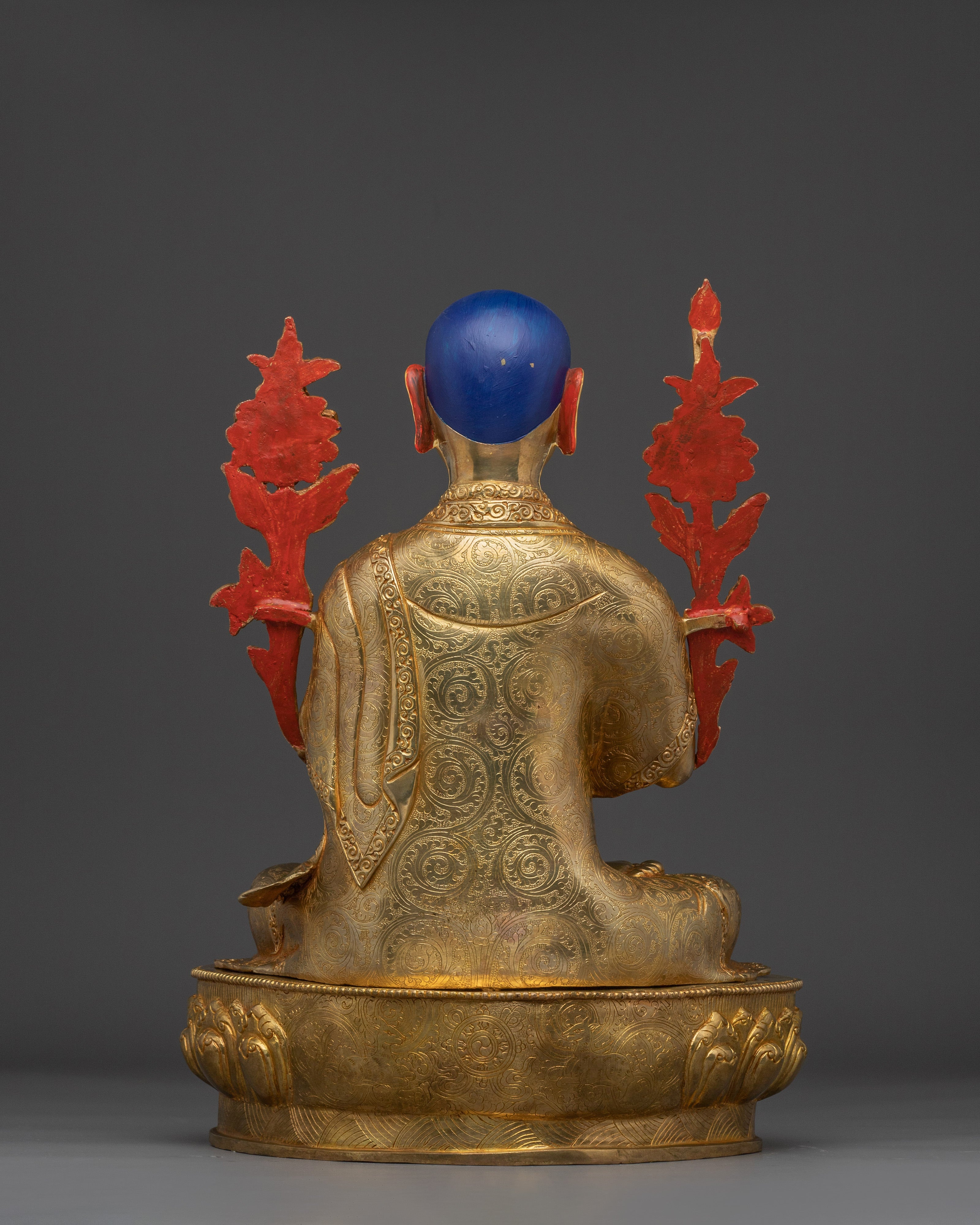 24k Gold Gilded Tsongkhapa Set | Tibetan Religious Guru Lobsang Drakpa
