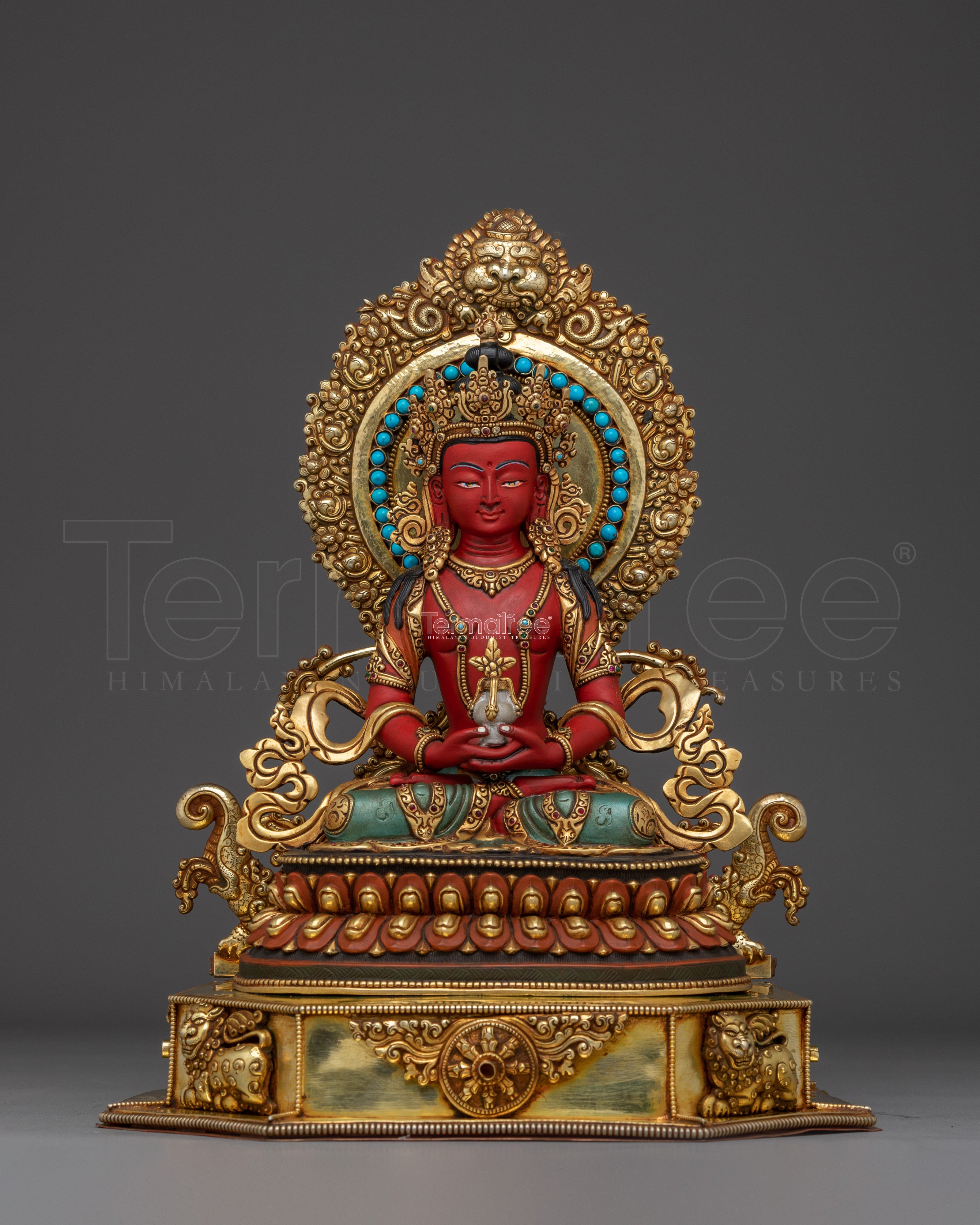 Amitayus on Throne Statue | Long Life Blessing
