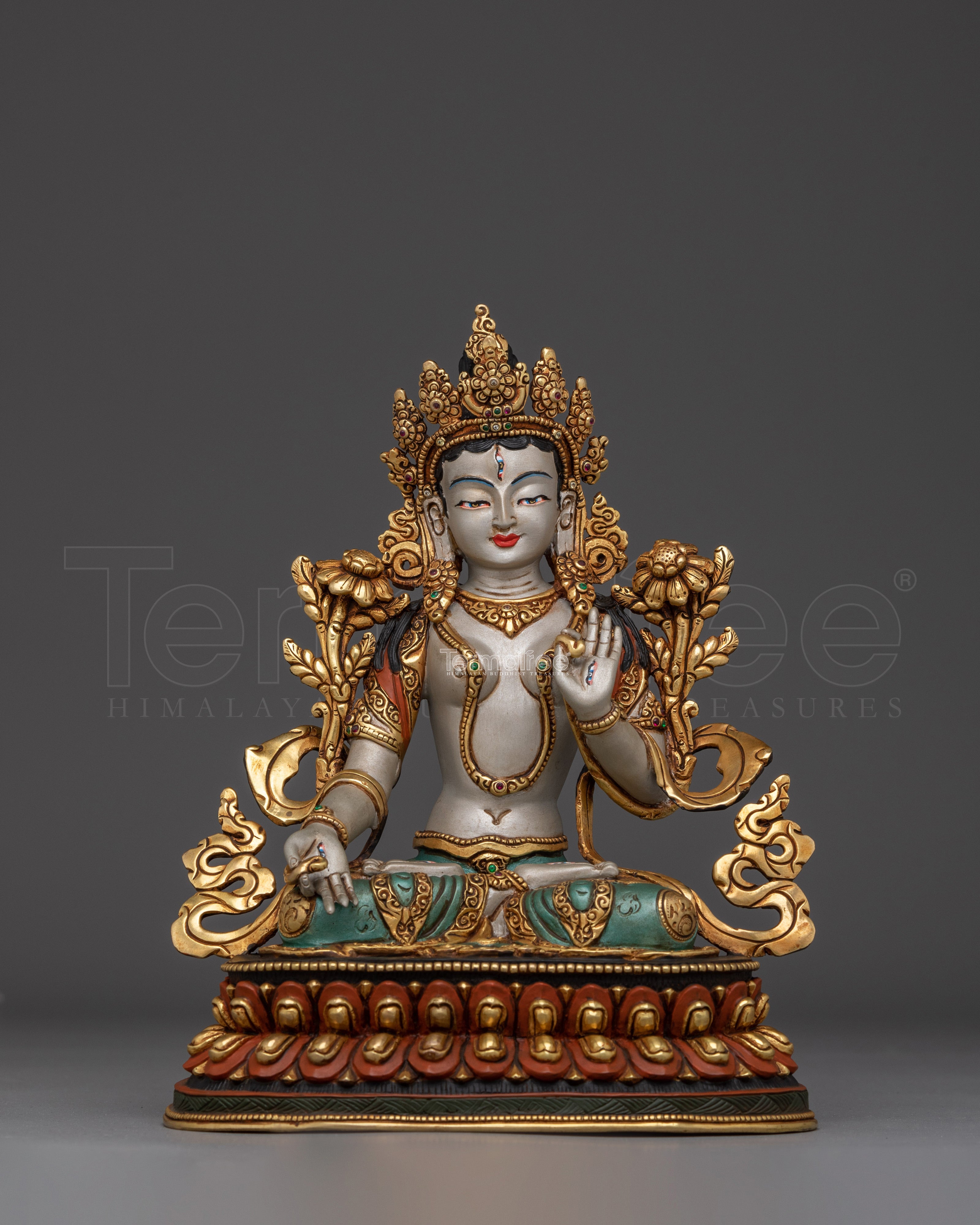 Handmade Sita Tara Tibetan Deity Artwork | Green Tara Himalayan Artwork