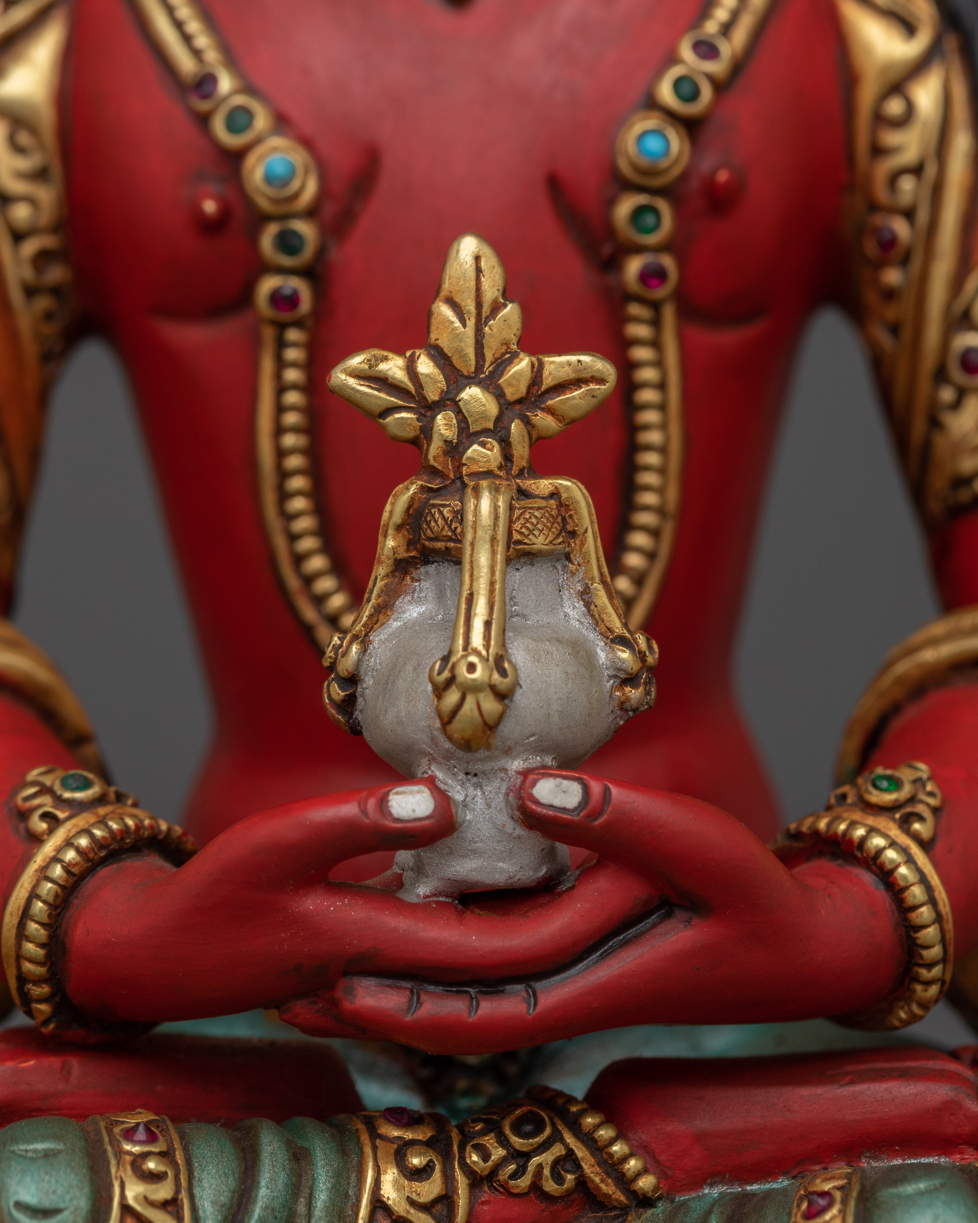 Tibetan Ritual Statue of Amitayus | Longevity Deity