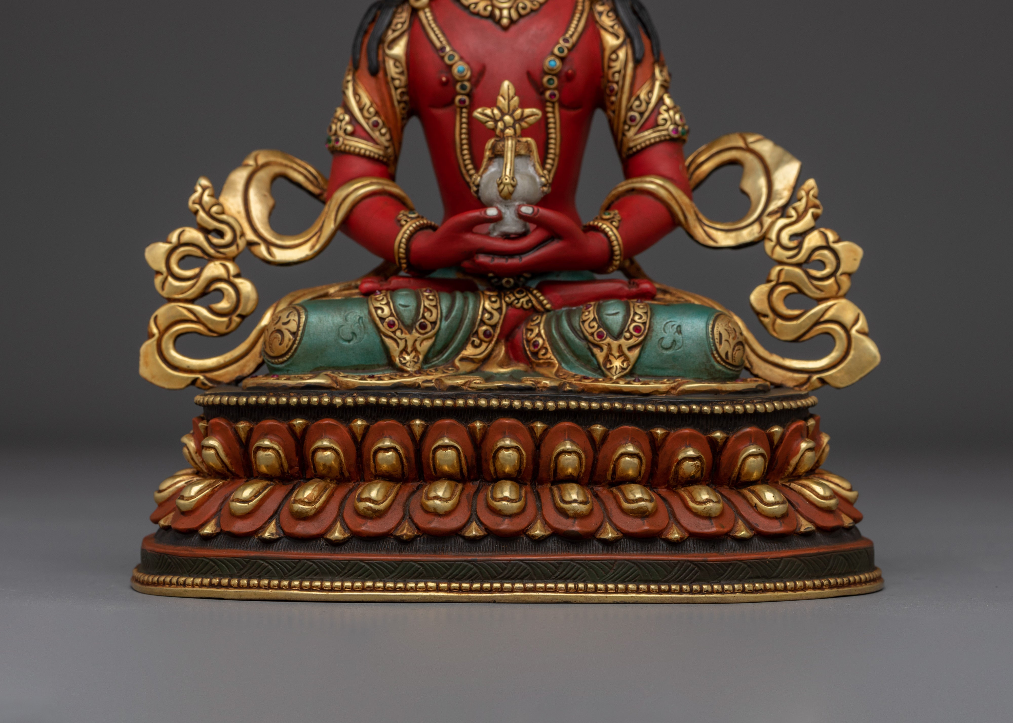 Tibetan Ritual Statue of Amitayus | Longevity Deity