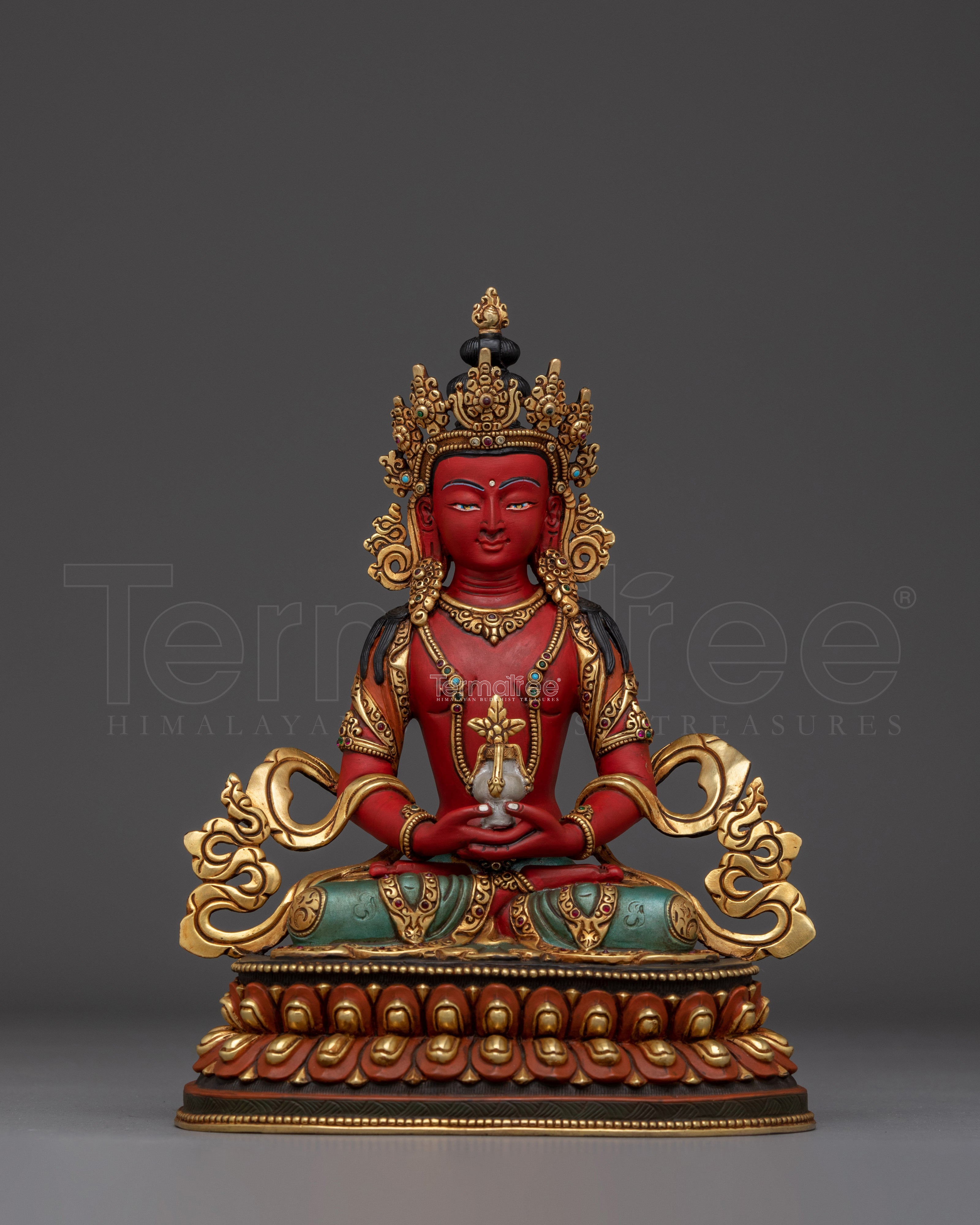 Tibetan Ritual Statue of Amitayus | Longevity Deity