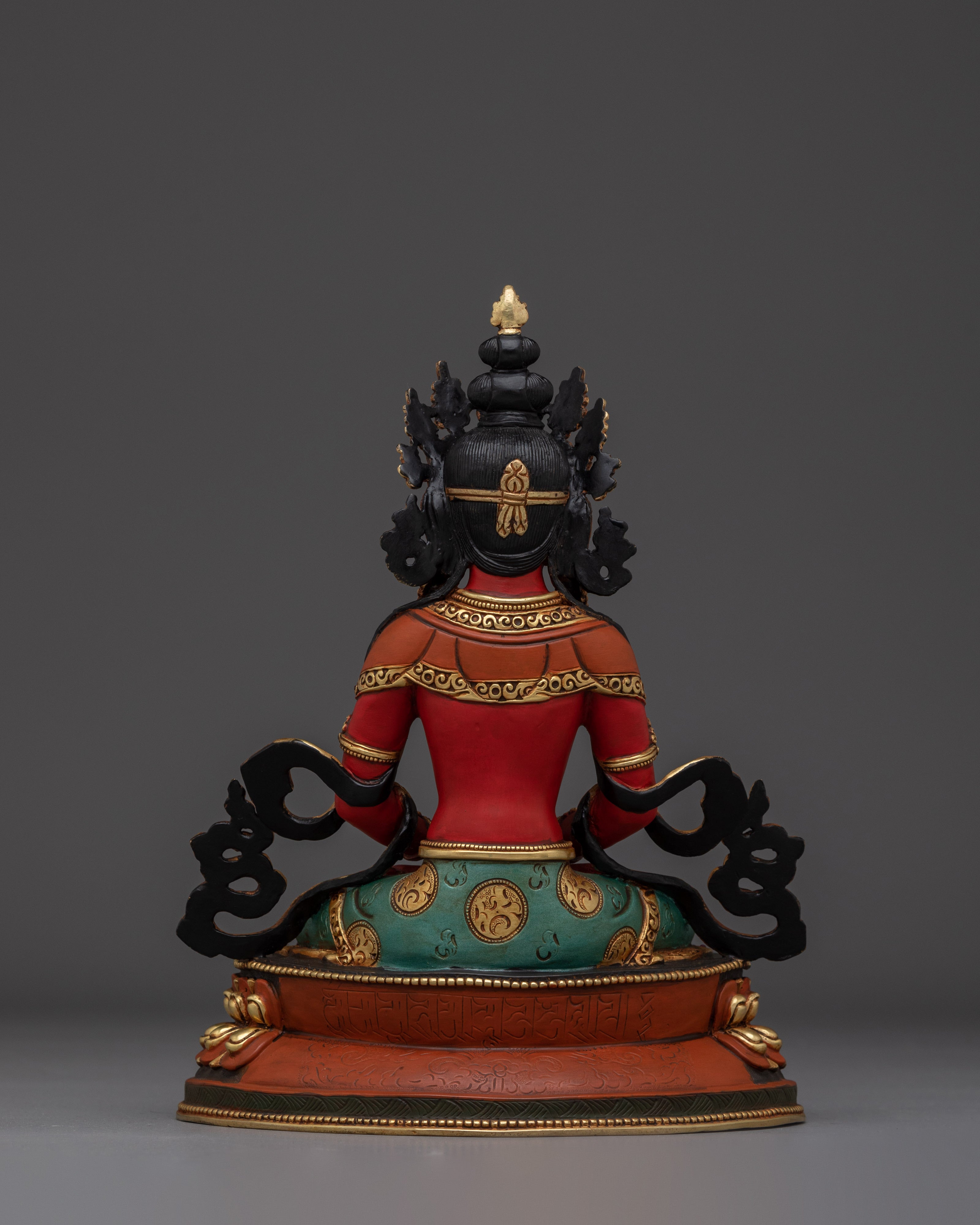 Tibetan Ritual Statue of Amitayus | Longevity Deity