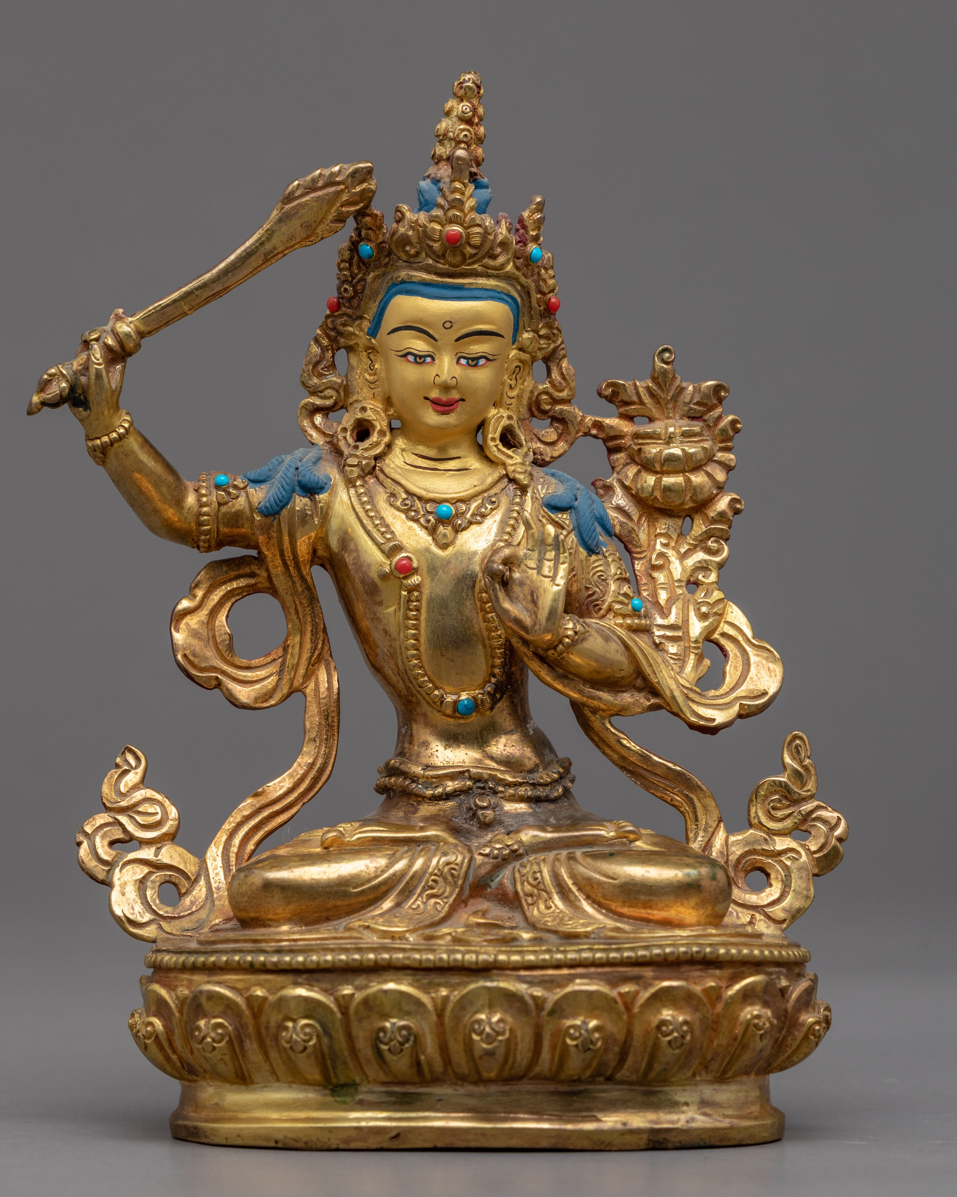 Small Manjushri Statue | Boddhisattva Wisdom Deity