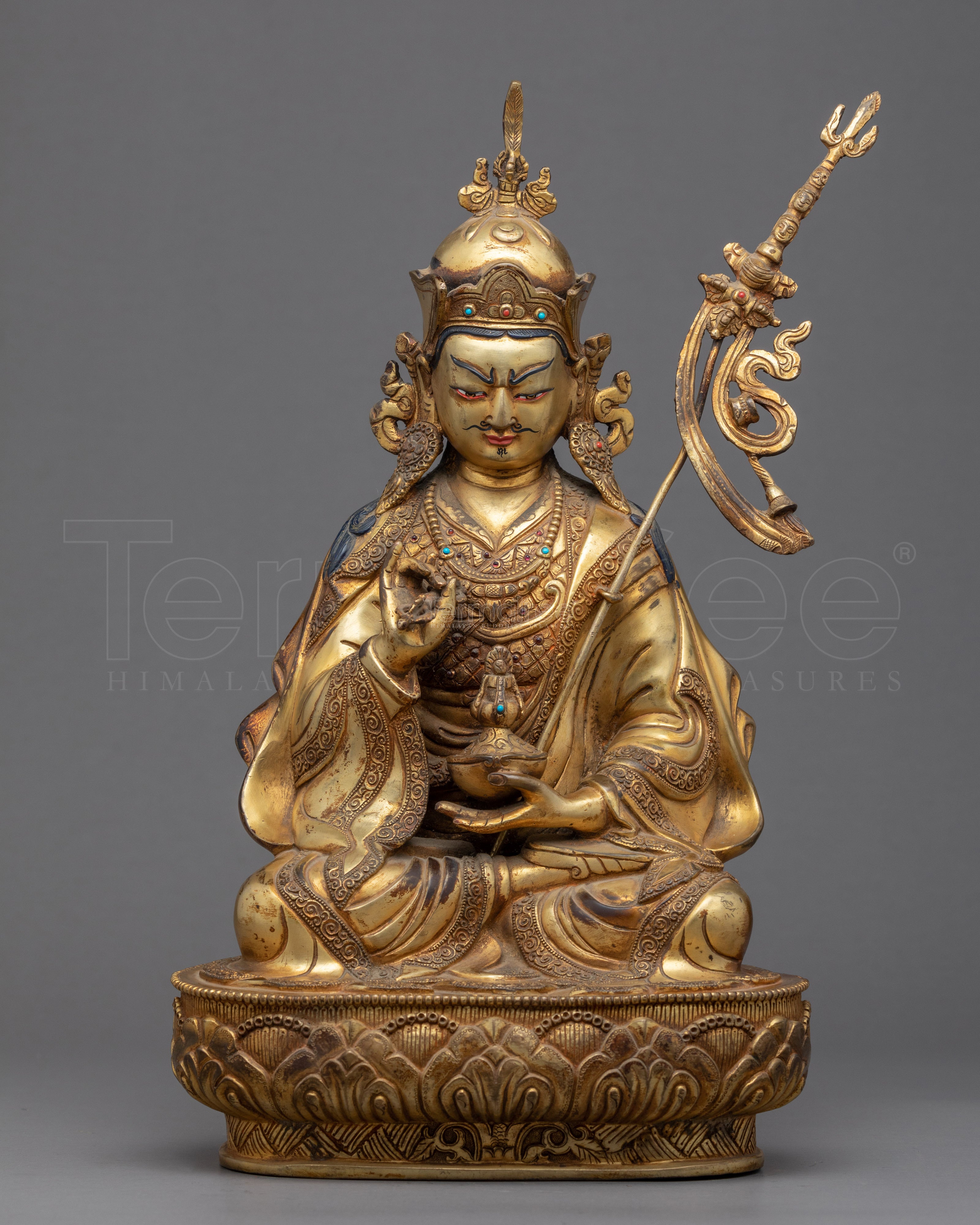 Lotus Born Padmasambhava Statue | Handmade Buddhist Master Figurine