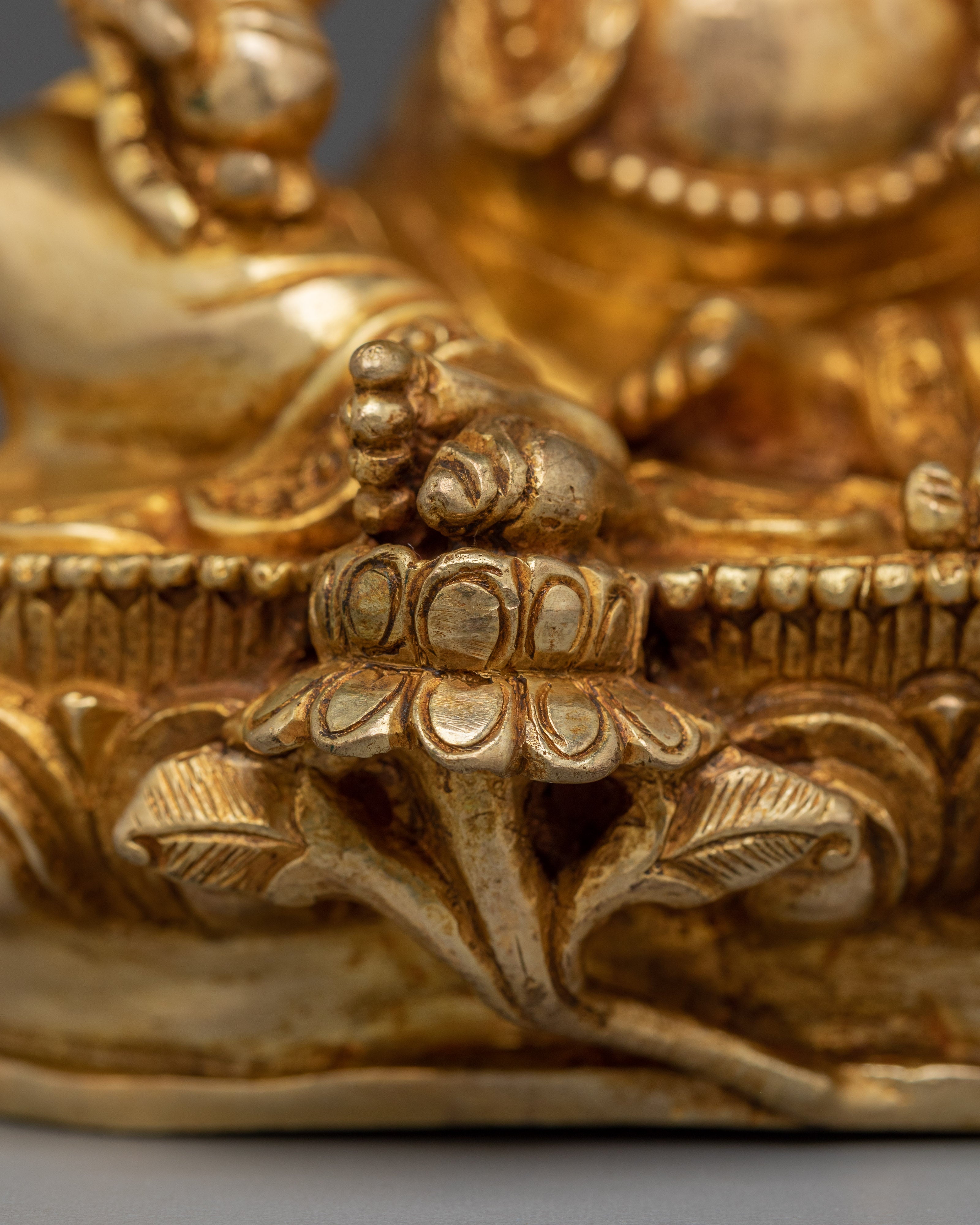 Spiritual Dzambhala Gold Gilded Statue | A Symbol of Prosperity and Abundance