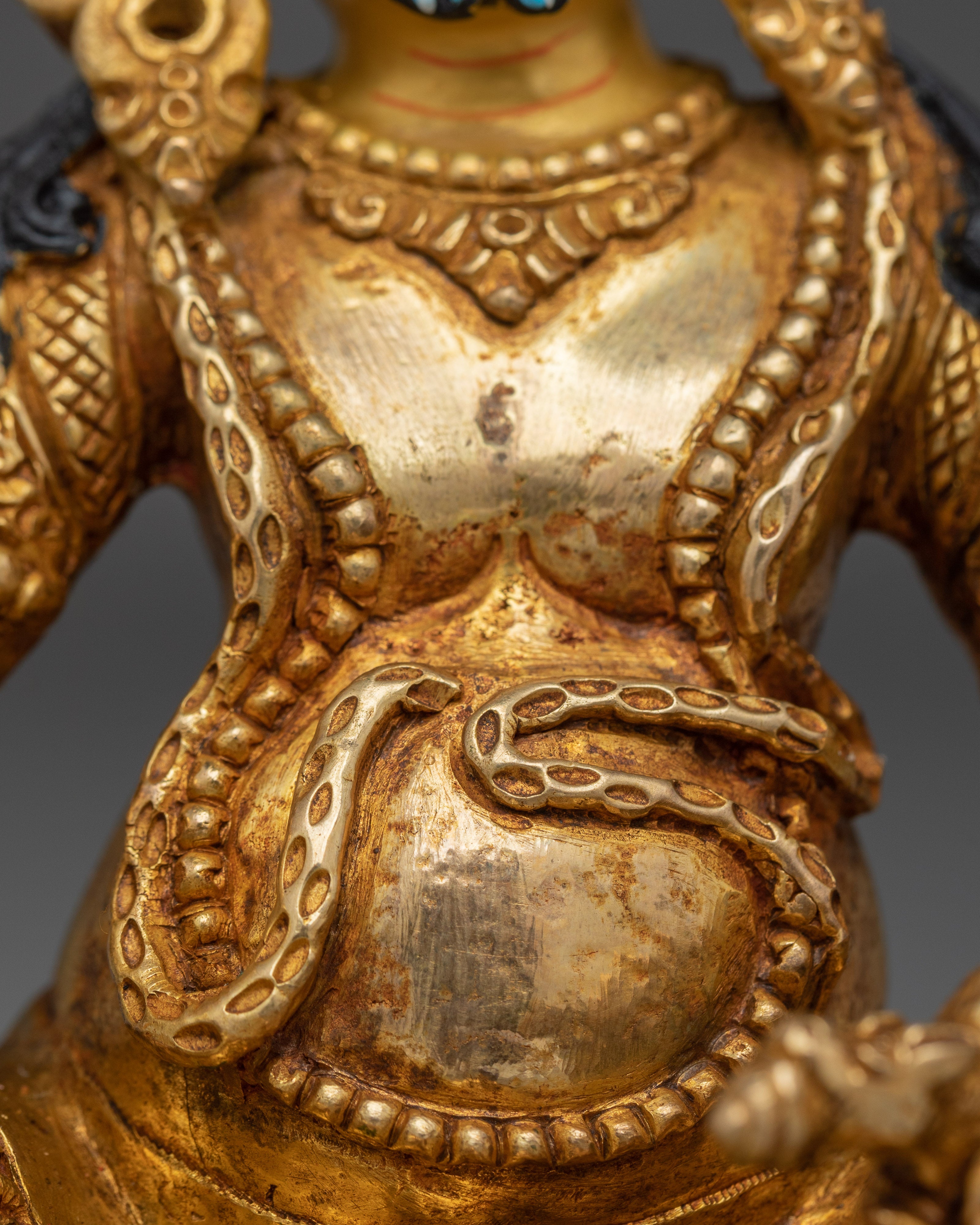 Spiritual Dzambhala Gold Gilded Statue | A Symbol of Prosperity and Abundance