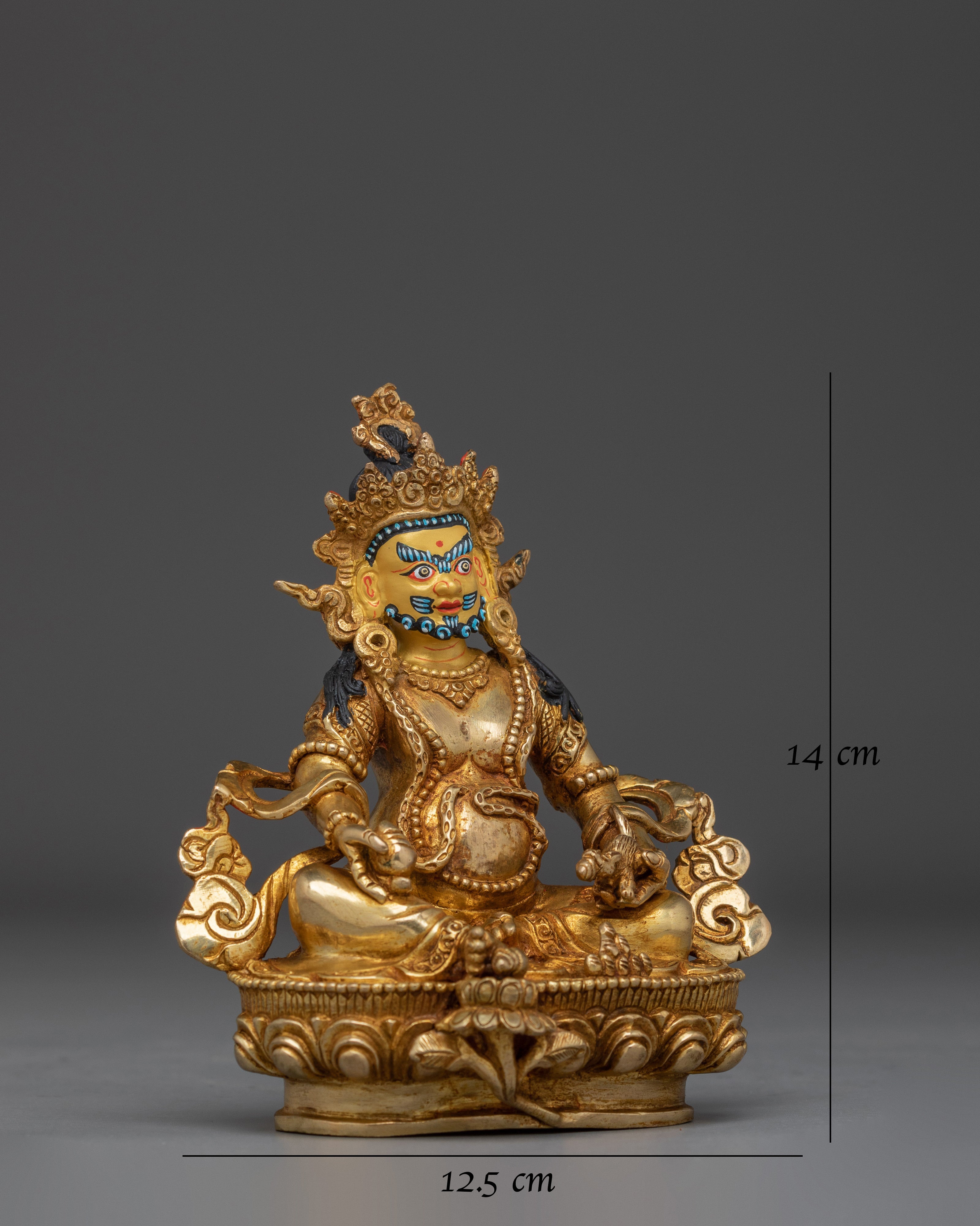 Spiritual Dzambhala Gold Gilded Statue