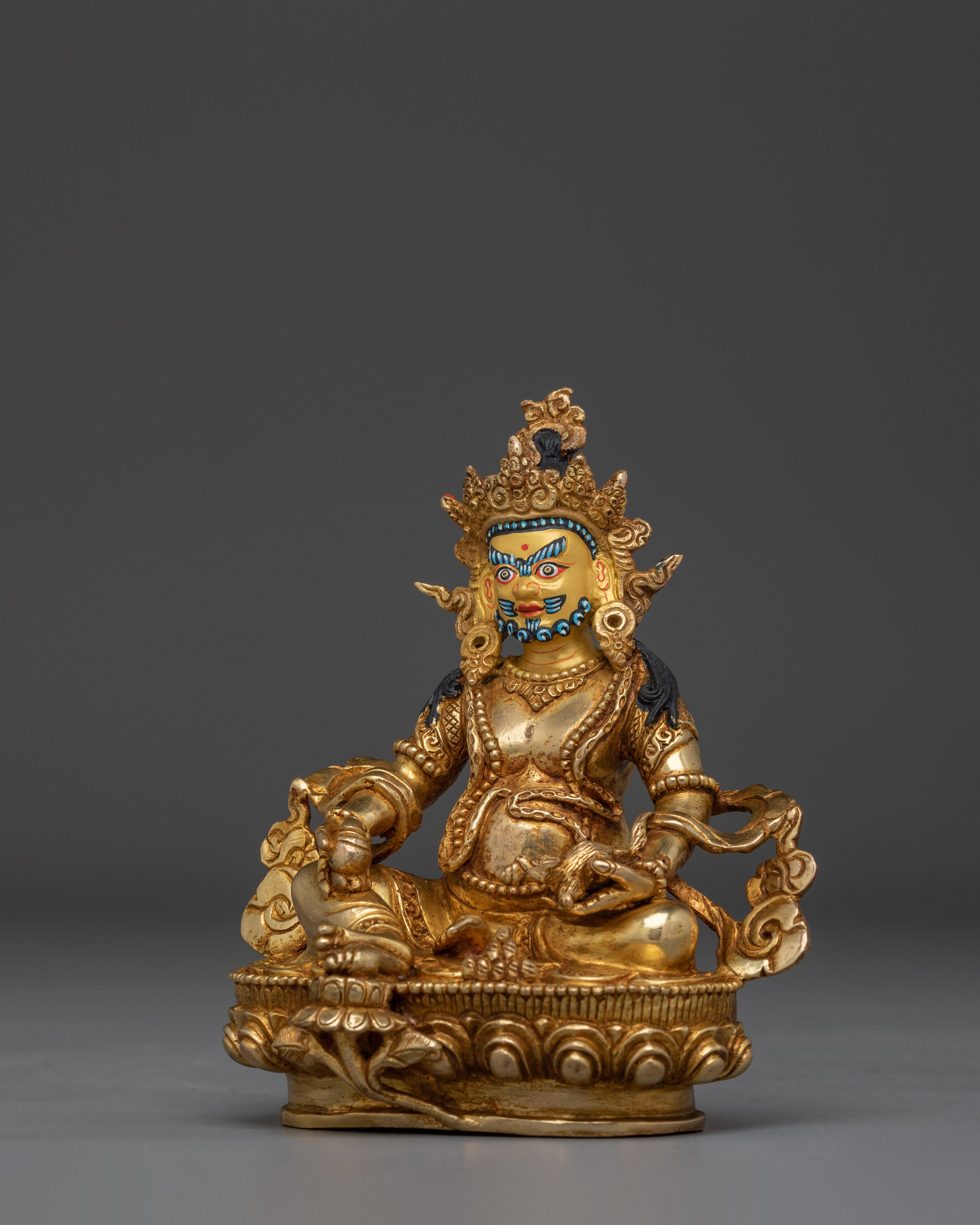 Spiritual Dzambhala Gold Gilded Statue | A Symbol of Prosperity and Abundance