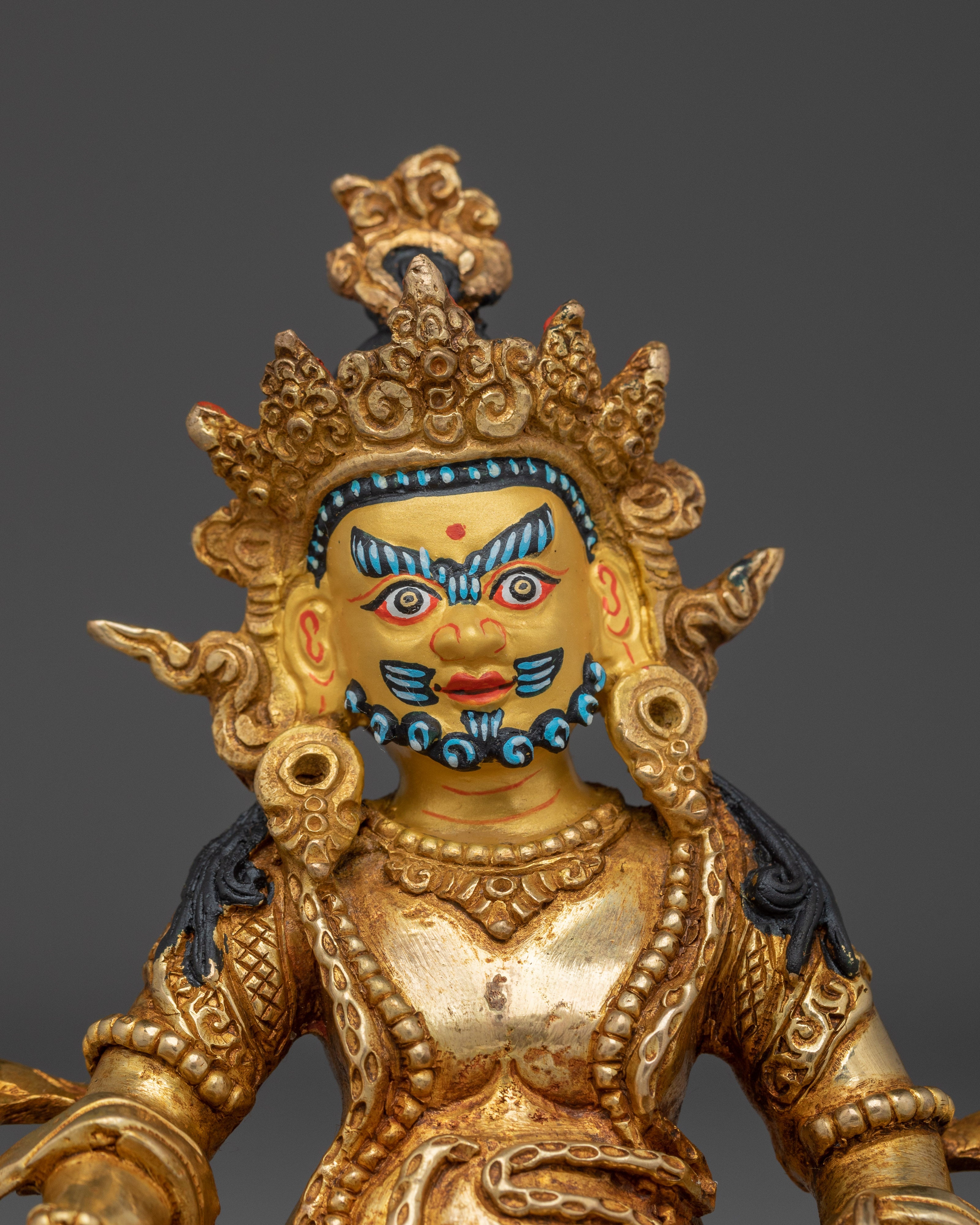 Spiritual Dzambhala Gold Gilded Statue | A Symbol of Prosperity and Abundance