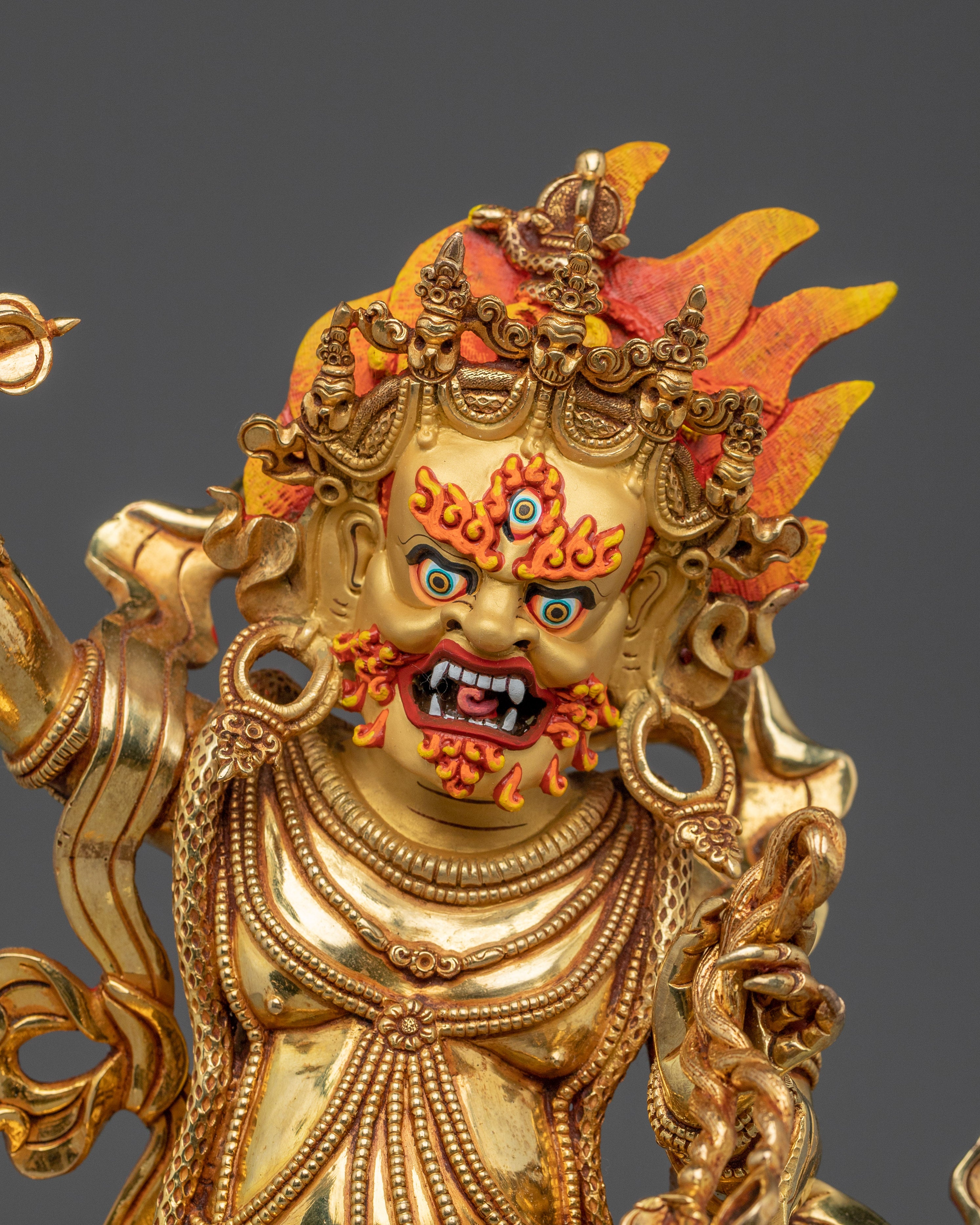 Vajrapani Golden Statue | Buddhist Spiritual Decor