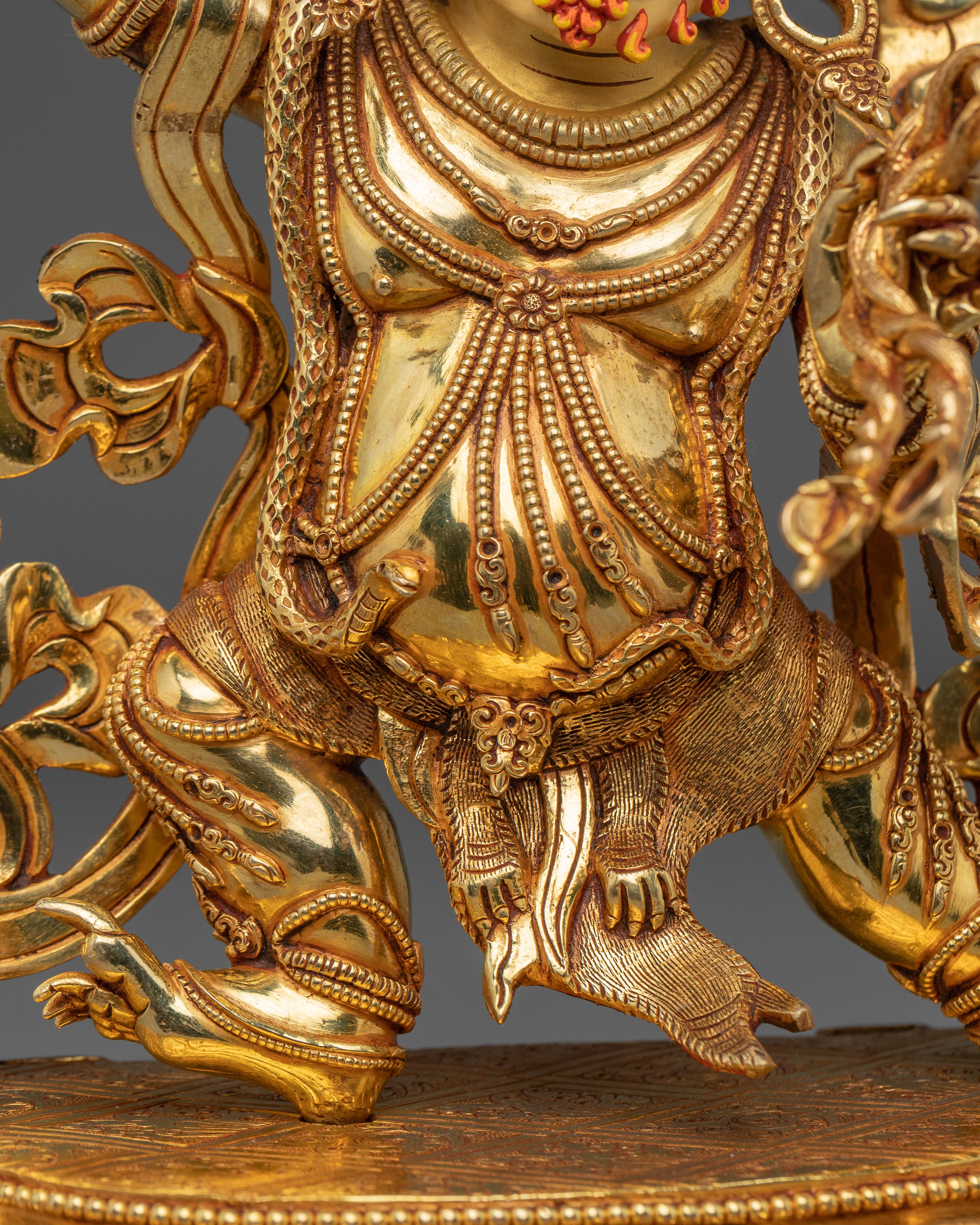 Vajrapani Golden Statue | Buddhist Spiritual Decor