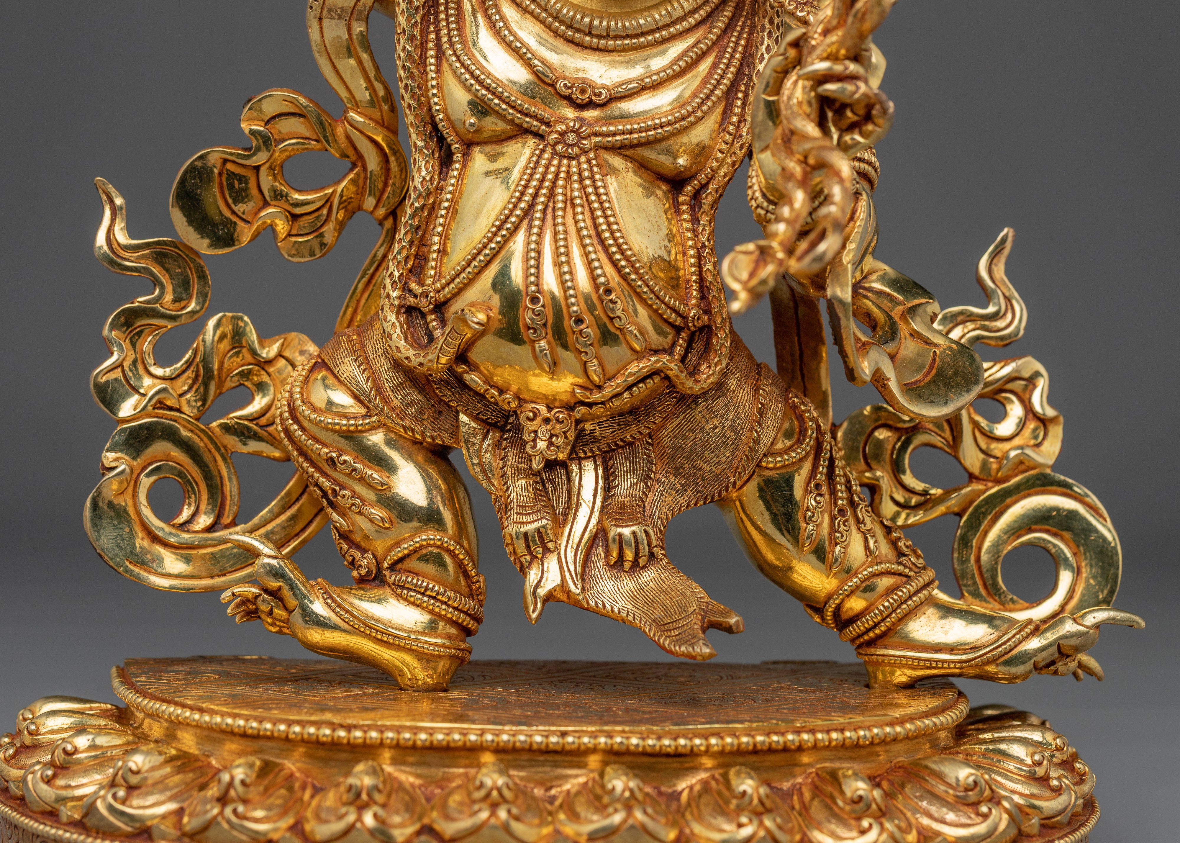 Vajrapani Golden Statue | Buddhist Spiritual Decor