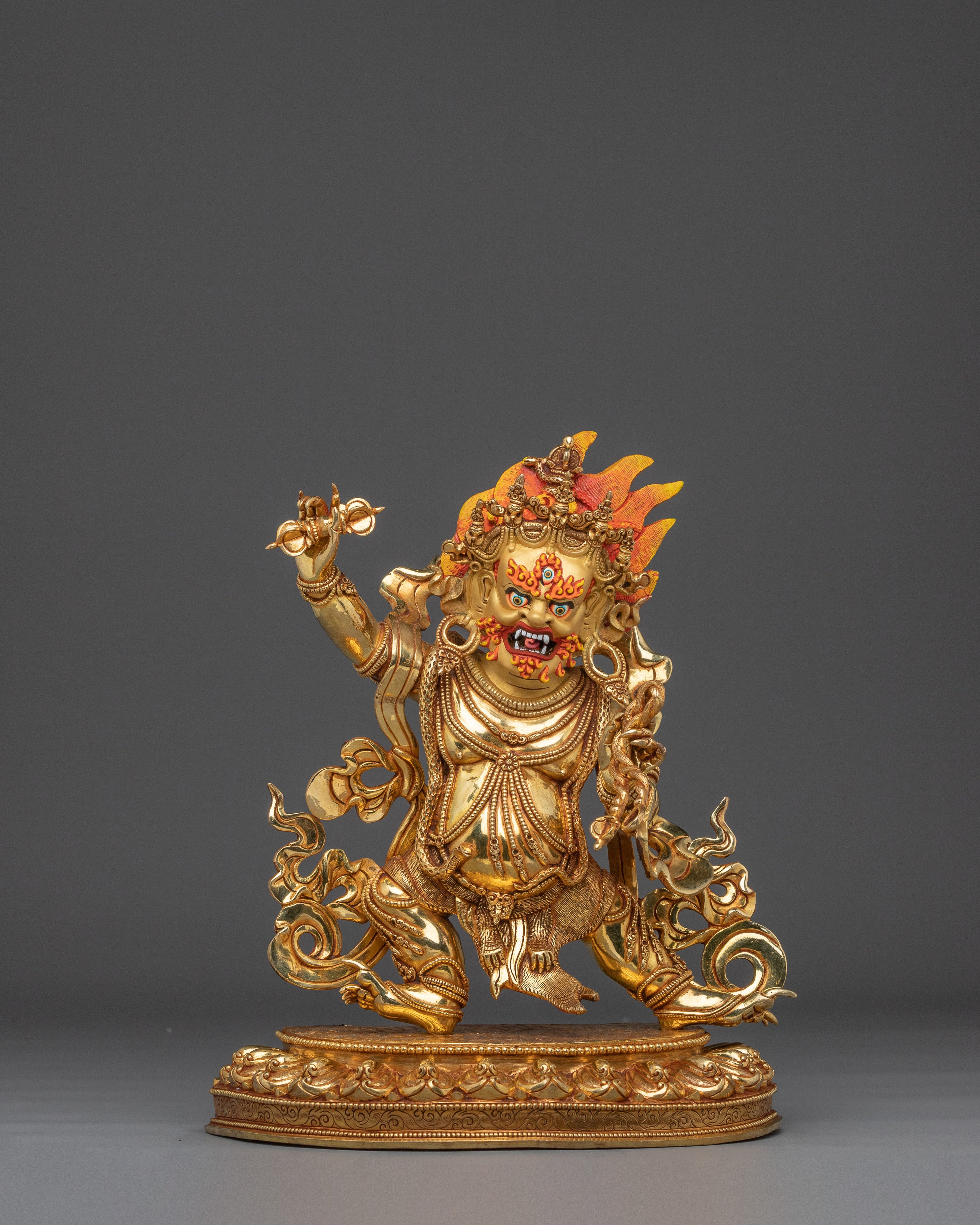 Vajrapani Golden Statue | Buddhist Spiritual Decor