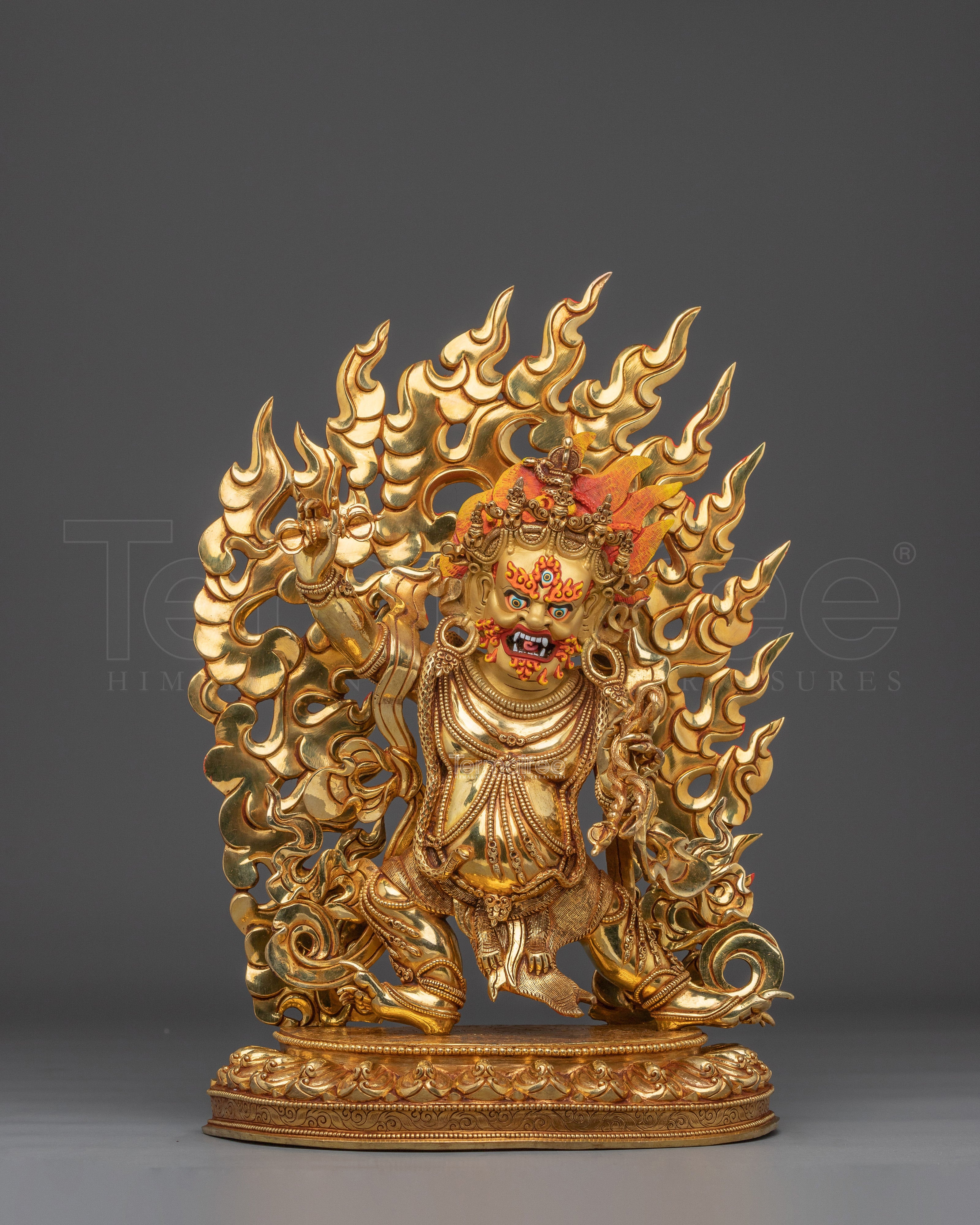 Vajrapani Golden Statue | Buddhist Spiritual Decor
