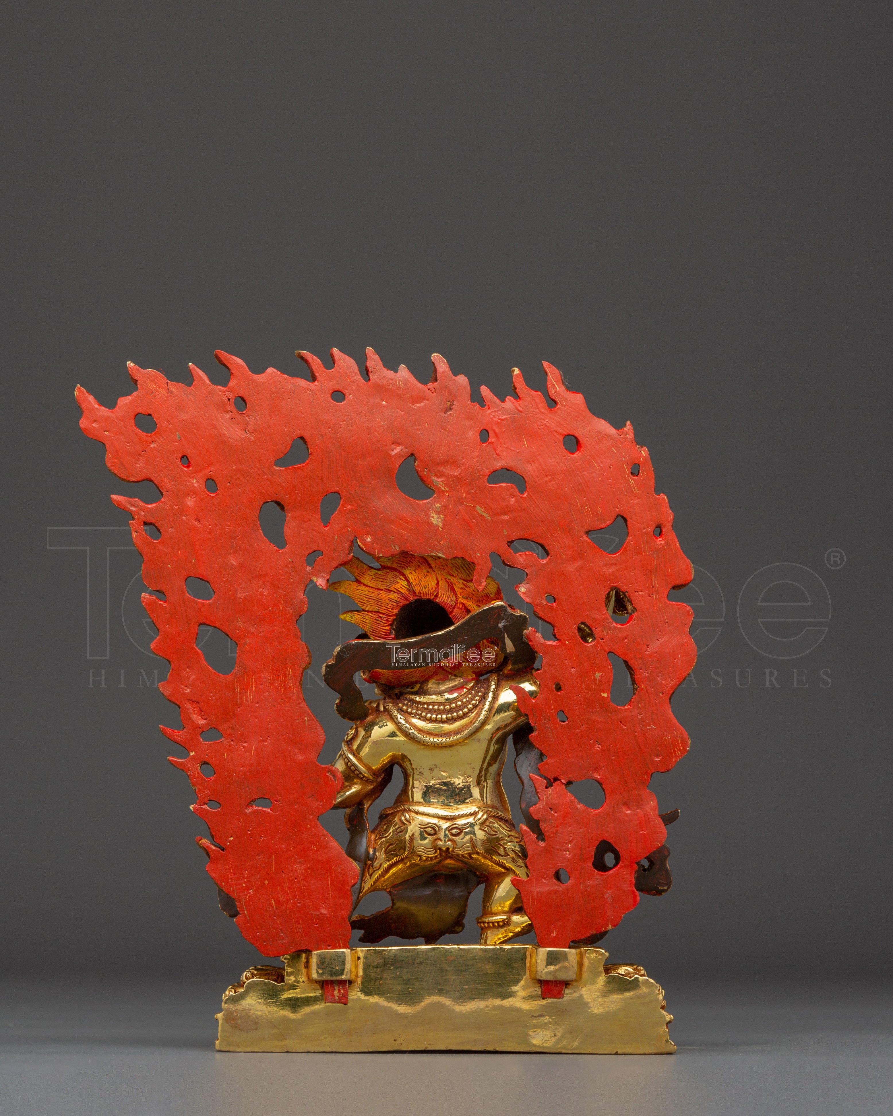 Vajrapani Gold Gilded and Copper Statue | Tibetan Protector Deity Sculpture