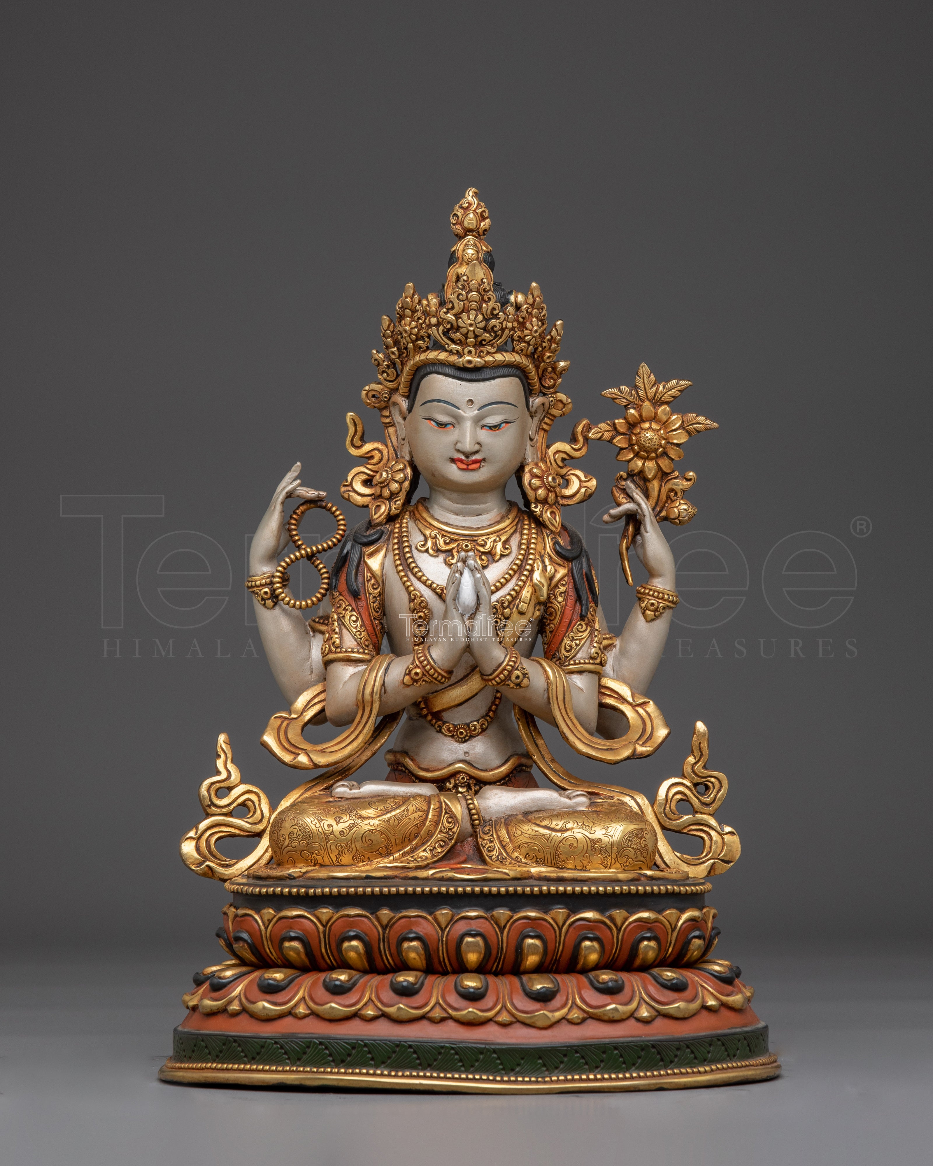 Avalokiteshvara Art Spiritual Decor | Himalayan Chenrezig Figurine