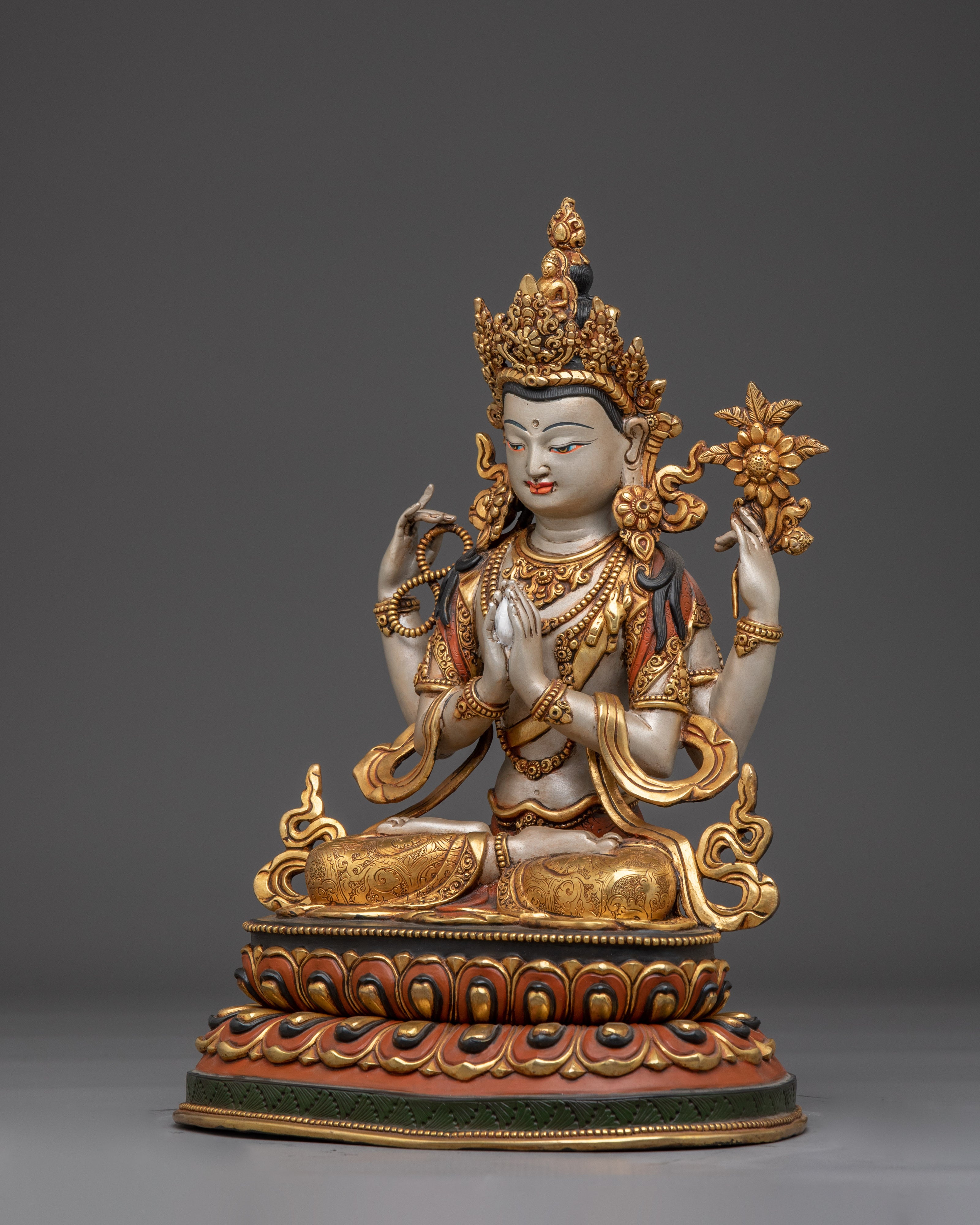 Avalokiteshvara Art Spiritual Decor | Himalayan Chenrezig Figurine
