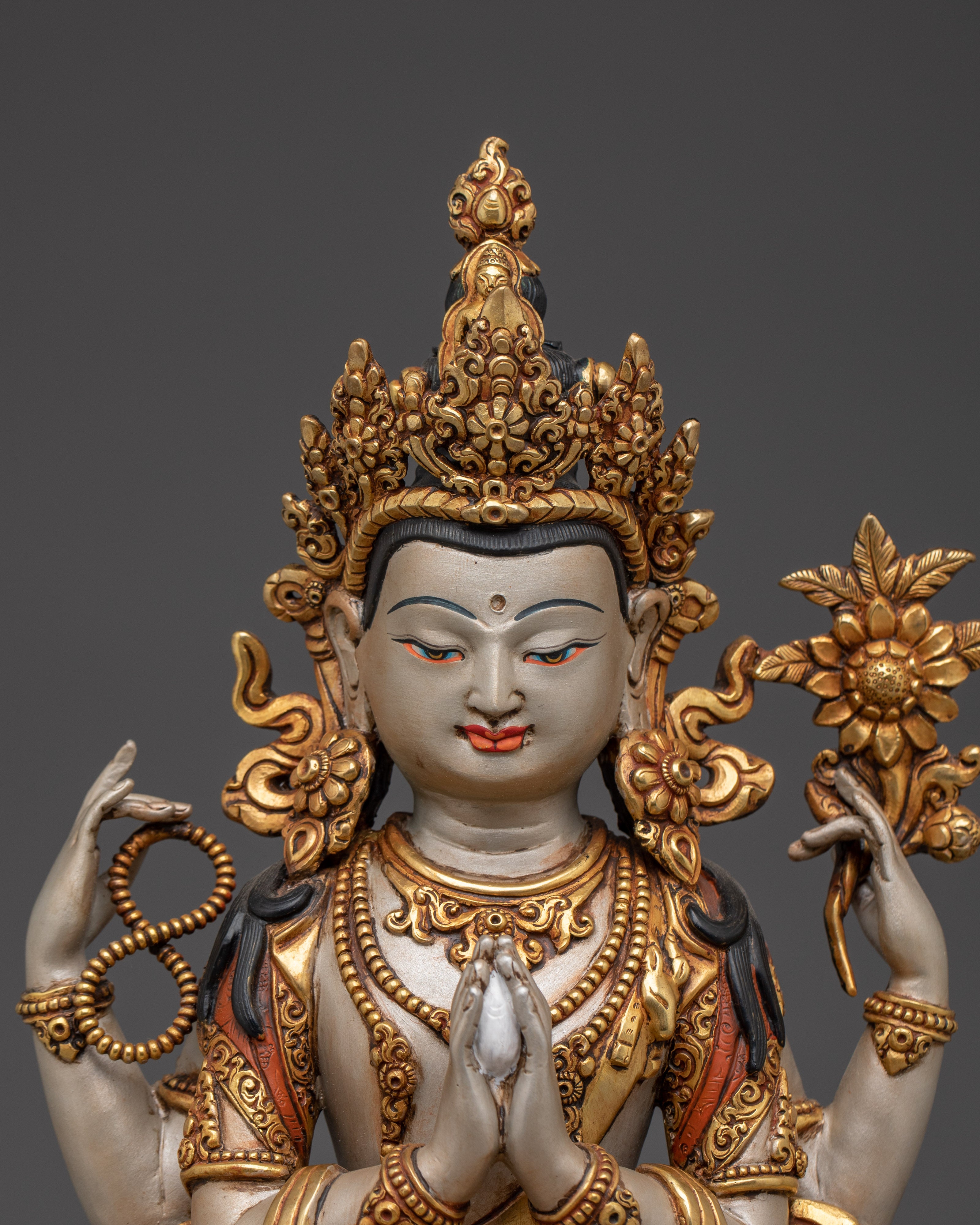Avalokiteshvara Art Spiritual Decor | Himalayan Chenrezig Figurine